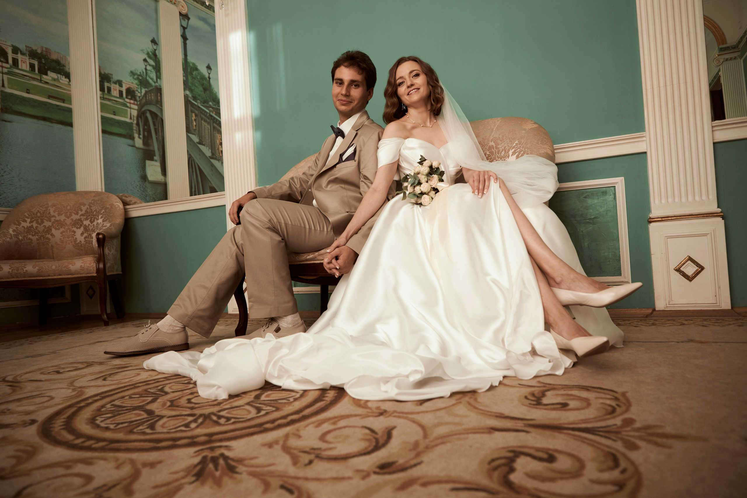 Свадебная фотосессия Анны и Александра в стиле Лейбовиц. Анна Потявина. Фотограф Москва