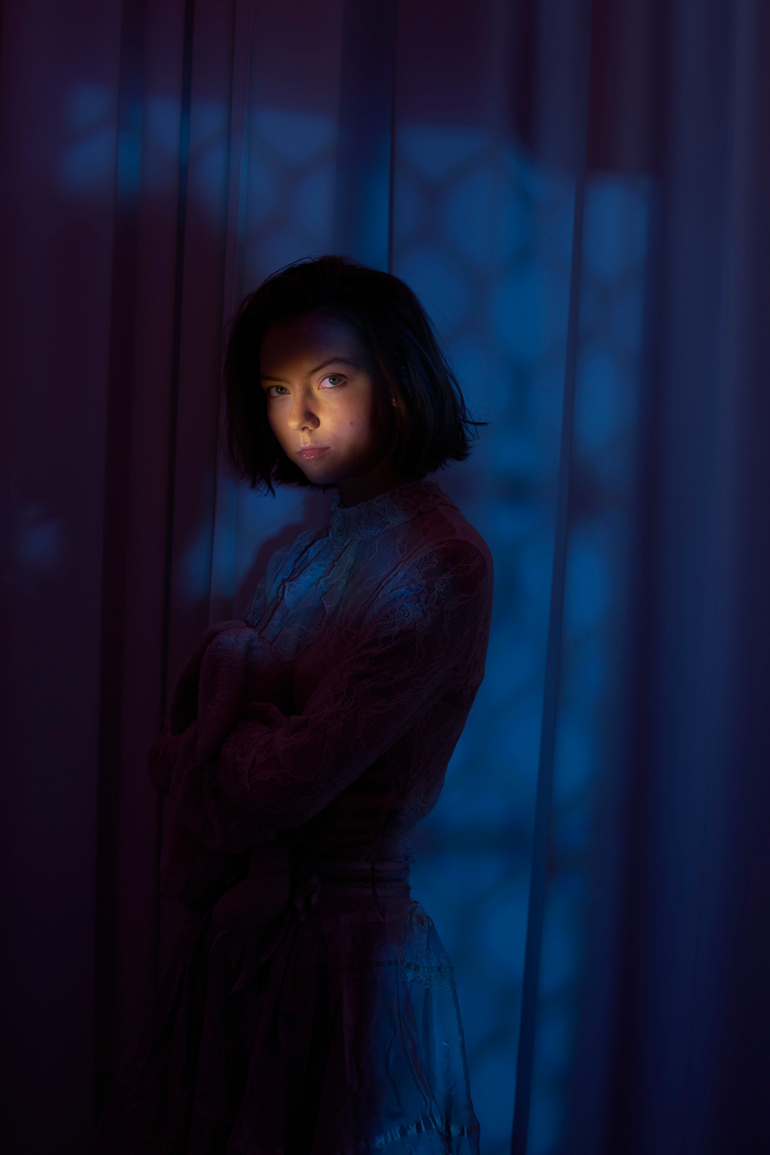 Игры со светом и тканями в студии и прогулка в осеннем парке. Анна Потявина. Фотограф Москва