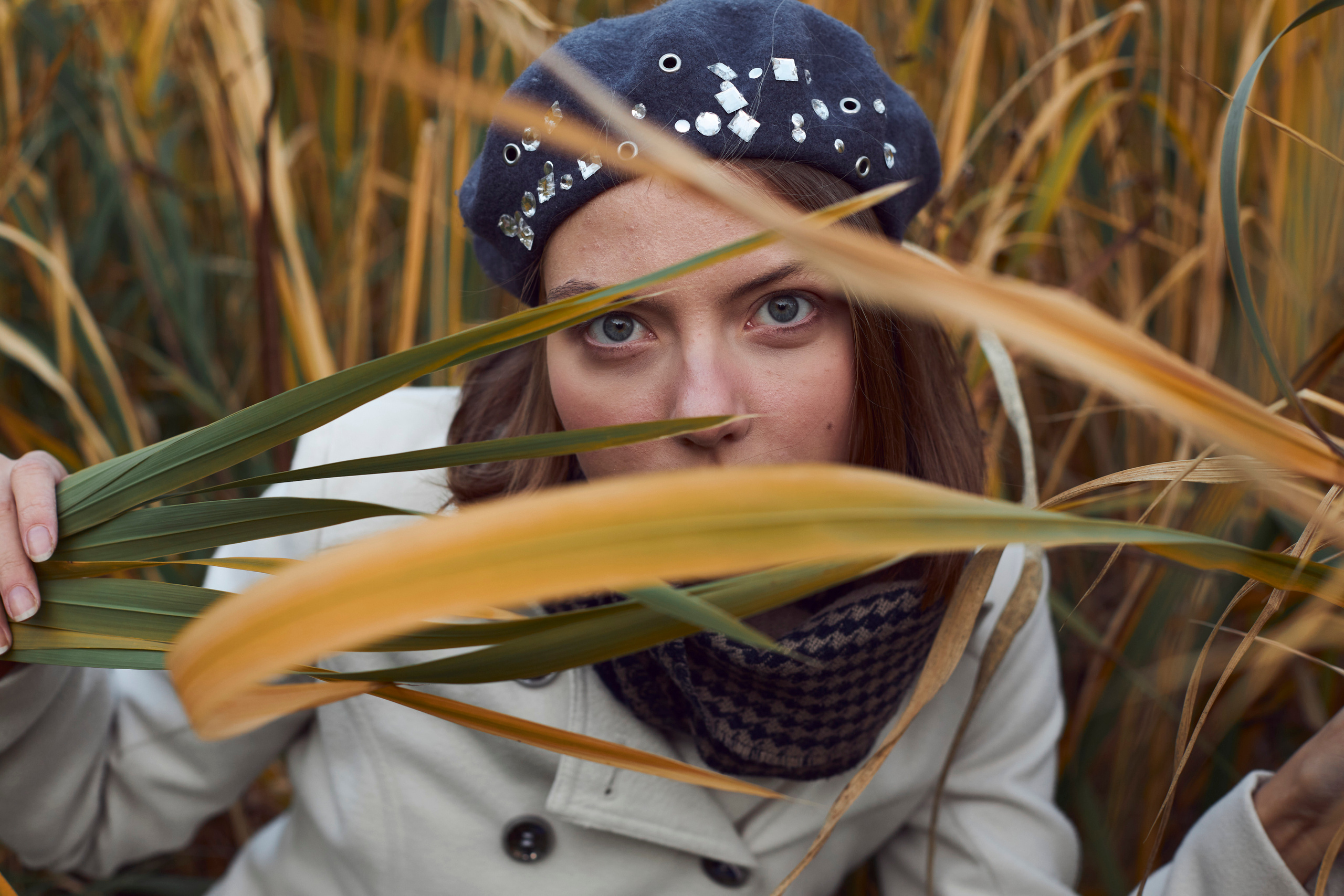 Игры со светом и тканями в студии и прогулка в осеннем парке. Анна Потявина. Фотограф Москва