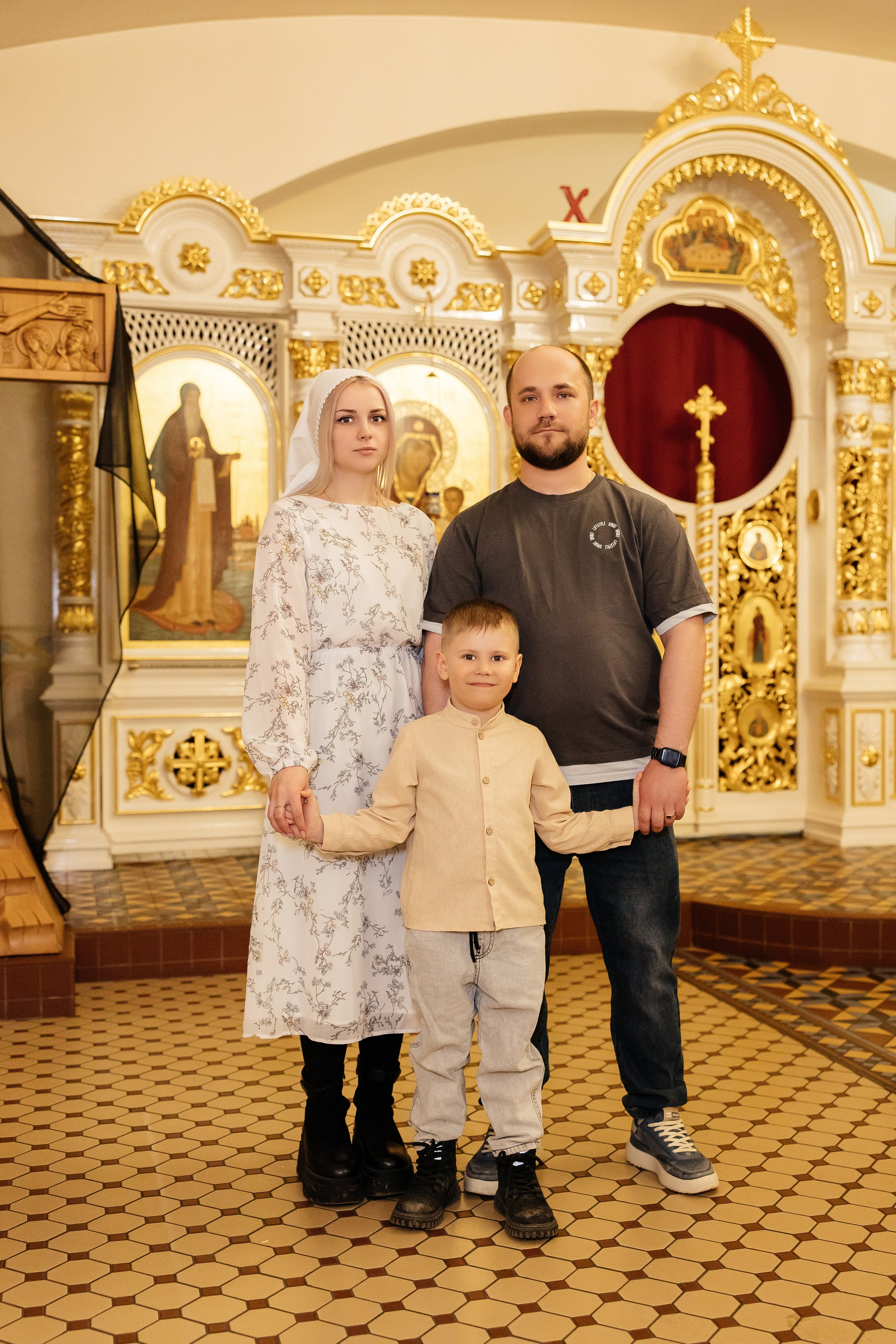 Таинство Крещения Максима и Александра. Храм Покрова Пресвятой Богородицы