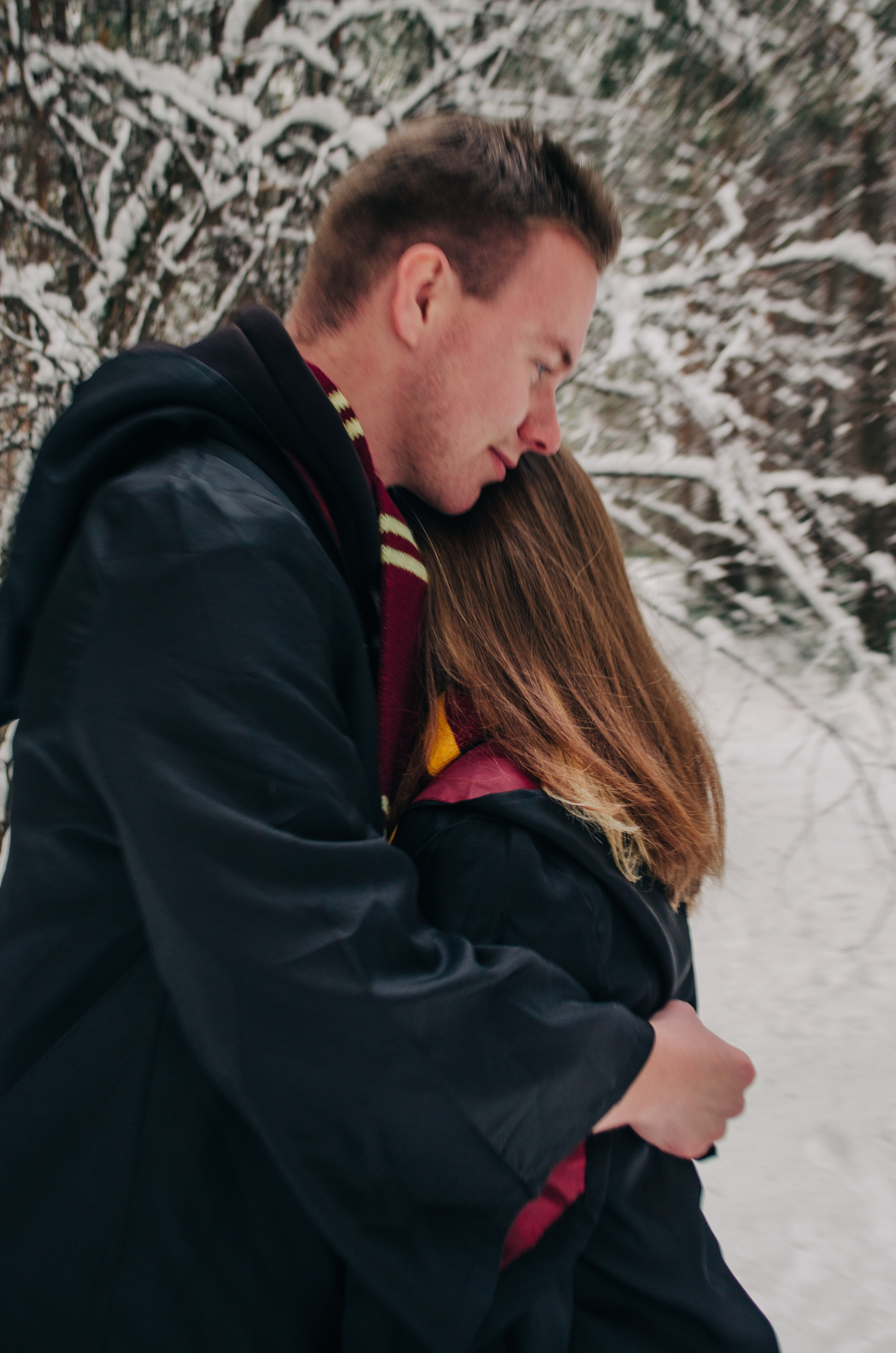 Зимняя история любви в стиле фильма «Гарри Поттер». Денисова Аля — фотограф для парных съемок и индивидуальных историй в Барнауле