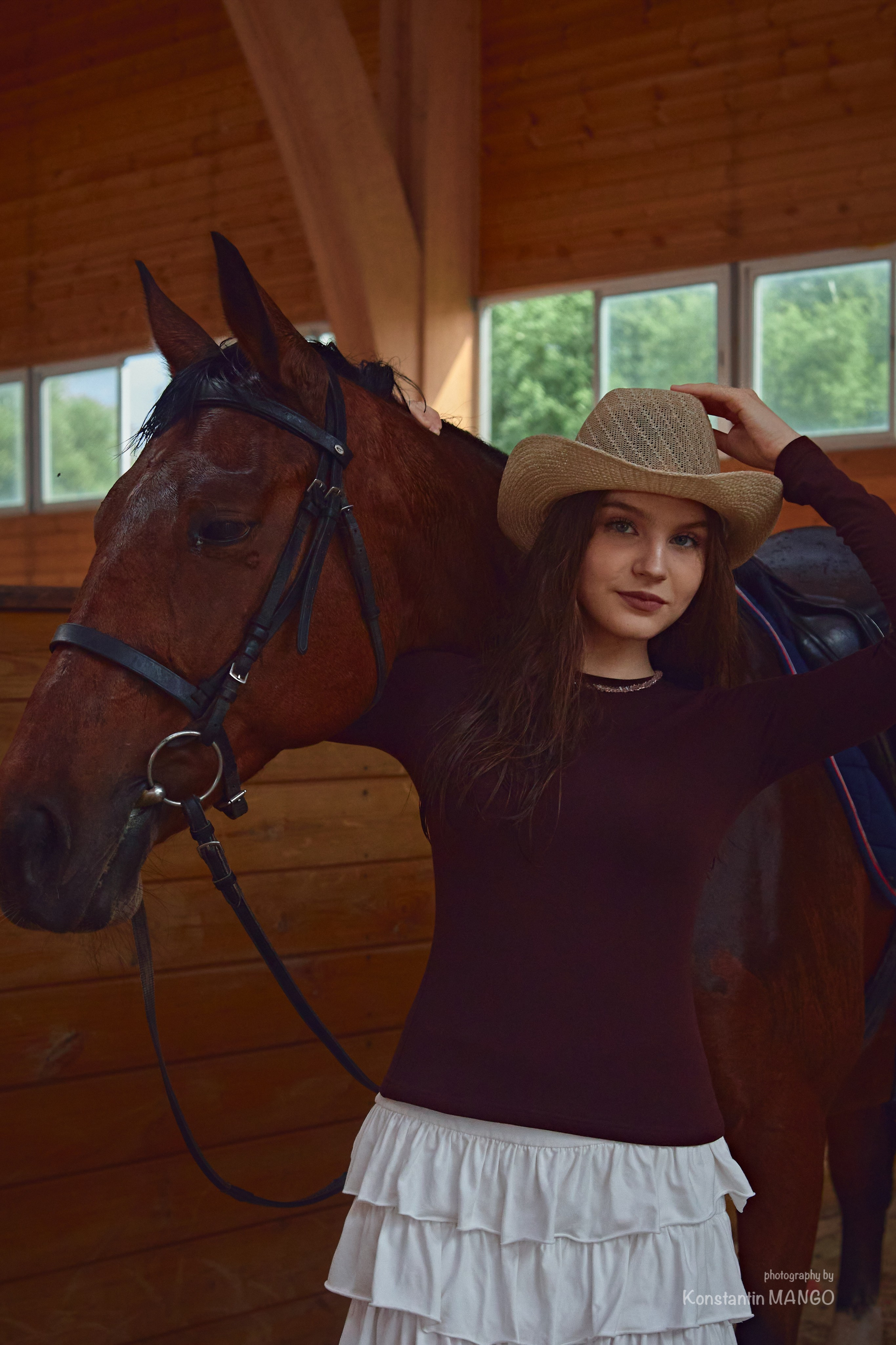 Фотопрогулка для Виктории и Полины на лошадях. Фотограф в Рязани. Свадьба, семейное фото, портрет. Константин Манго