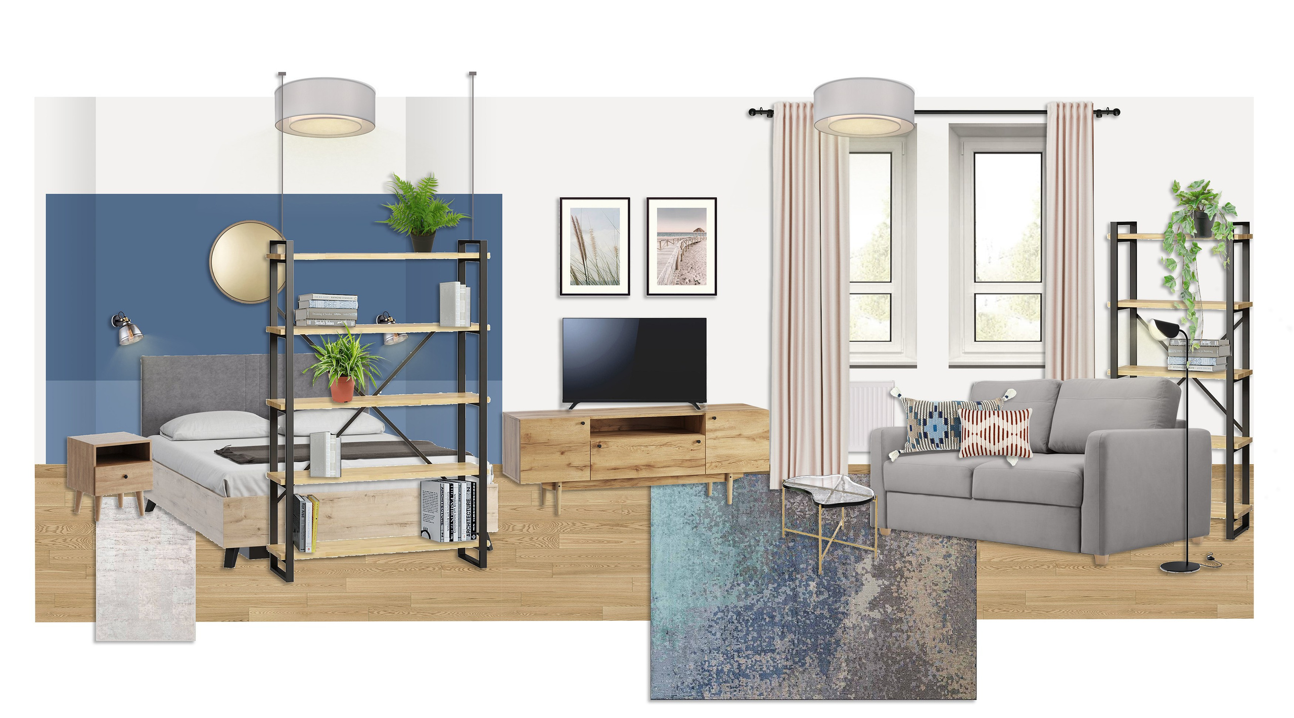 Дюны и травы. Квартира 32 м² / Декорирование. Дизайнер интерьера и художник Анна Феоктистова. Создаю пространства для жизни, работы и отдыха