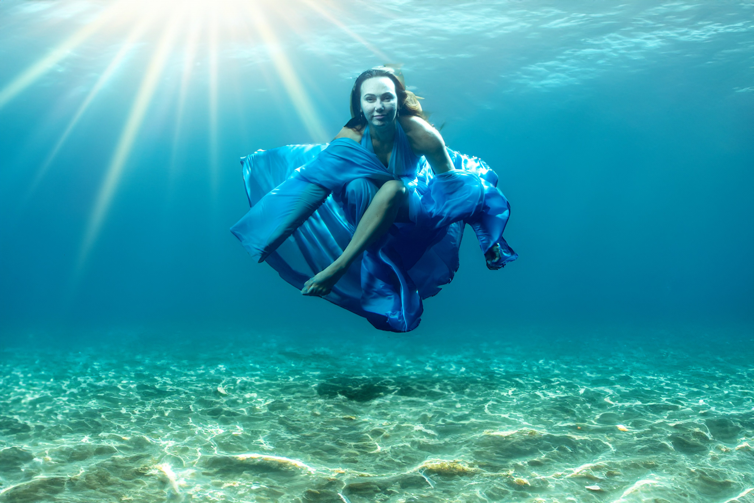 подводная съёмка в Краснодаре в аквастудии, девушка