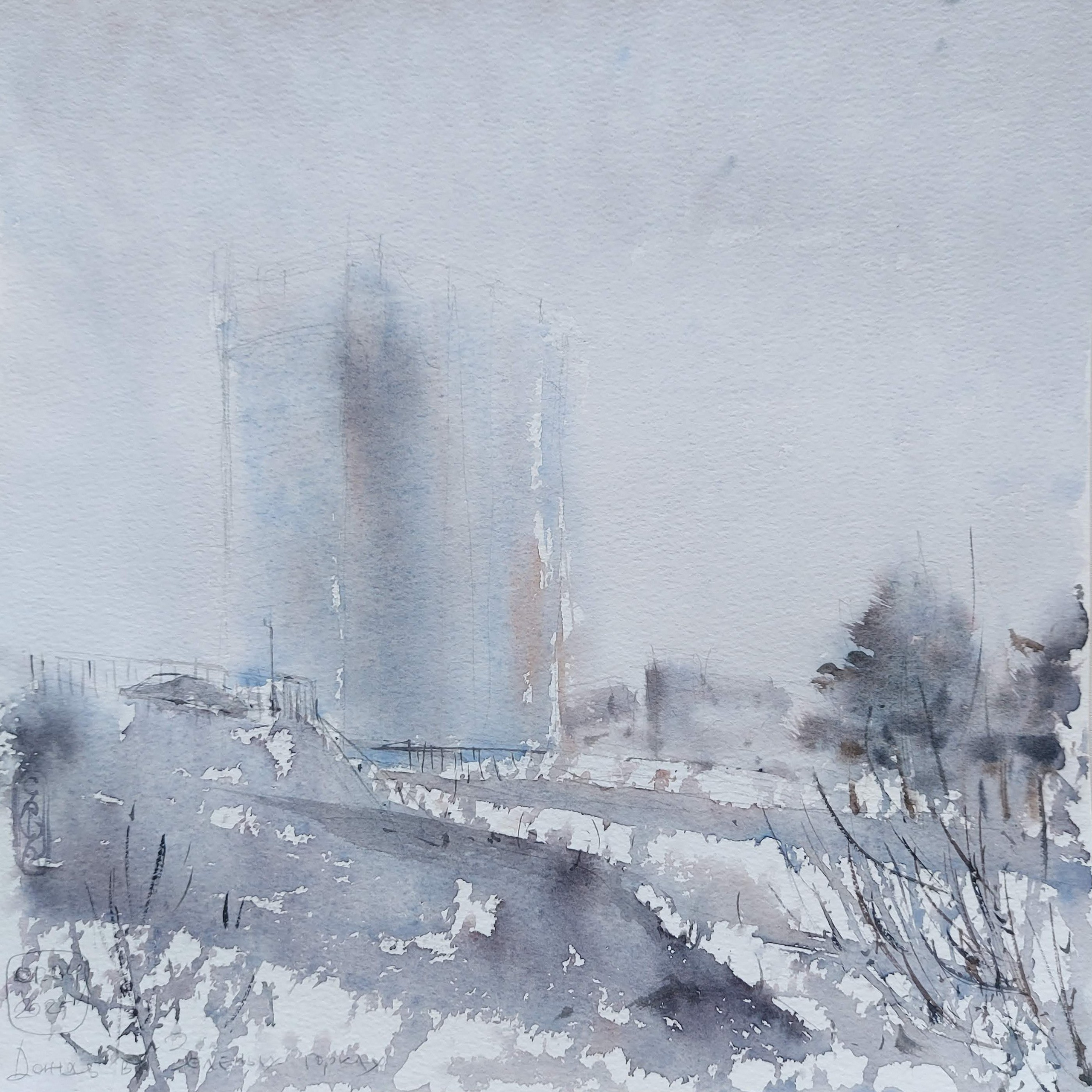 Not-quite-"The Green Hills" neighbourhood | Tomsk, Russia | March 2025 | 26 x 26 cm