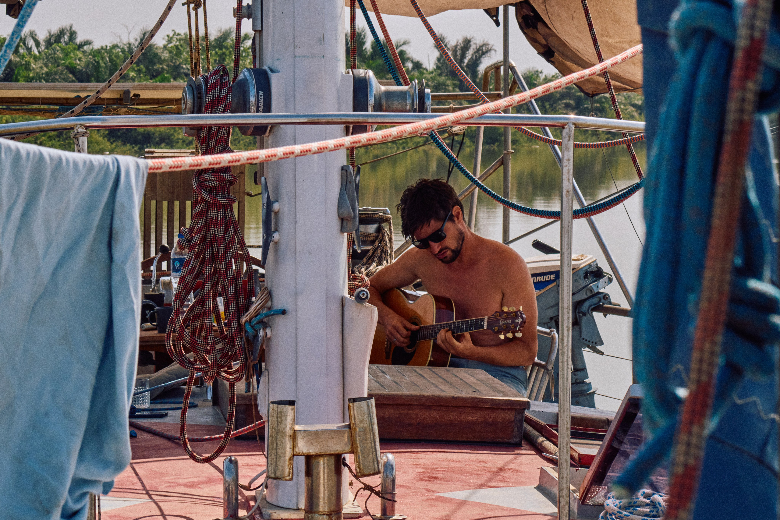 Gambia River. See the moment and catche. commercial and reportage