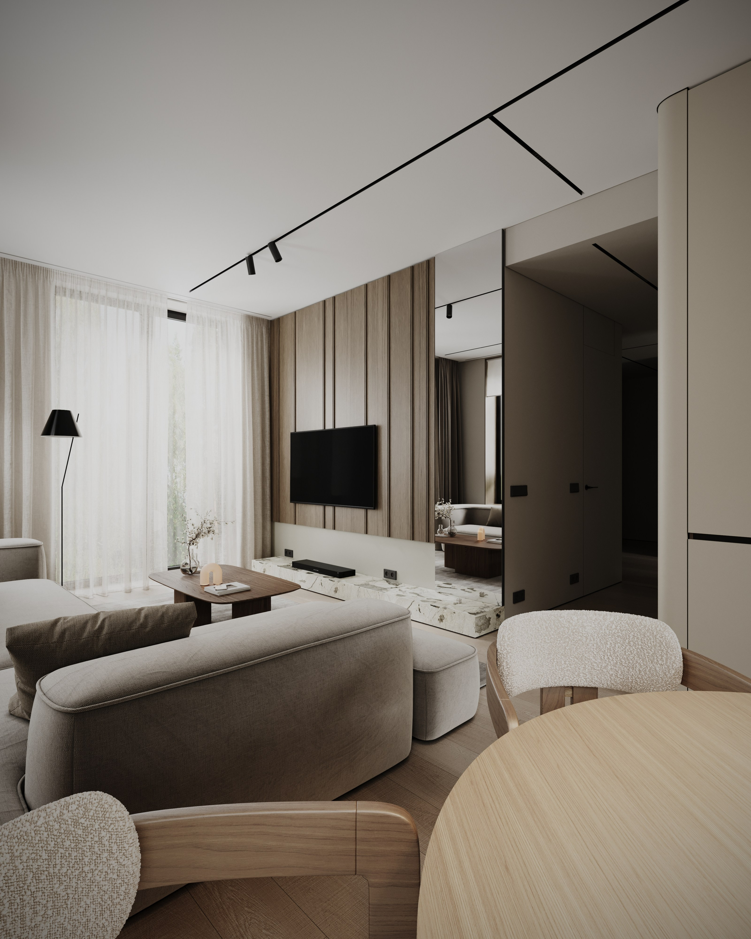 Сибирский дом. Визуализации интерьера