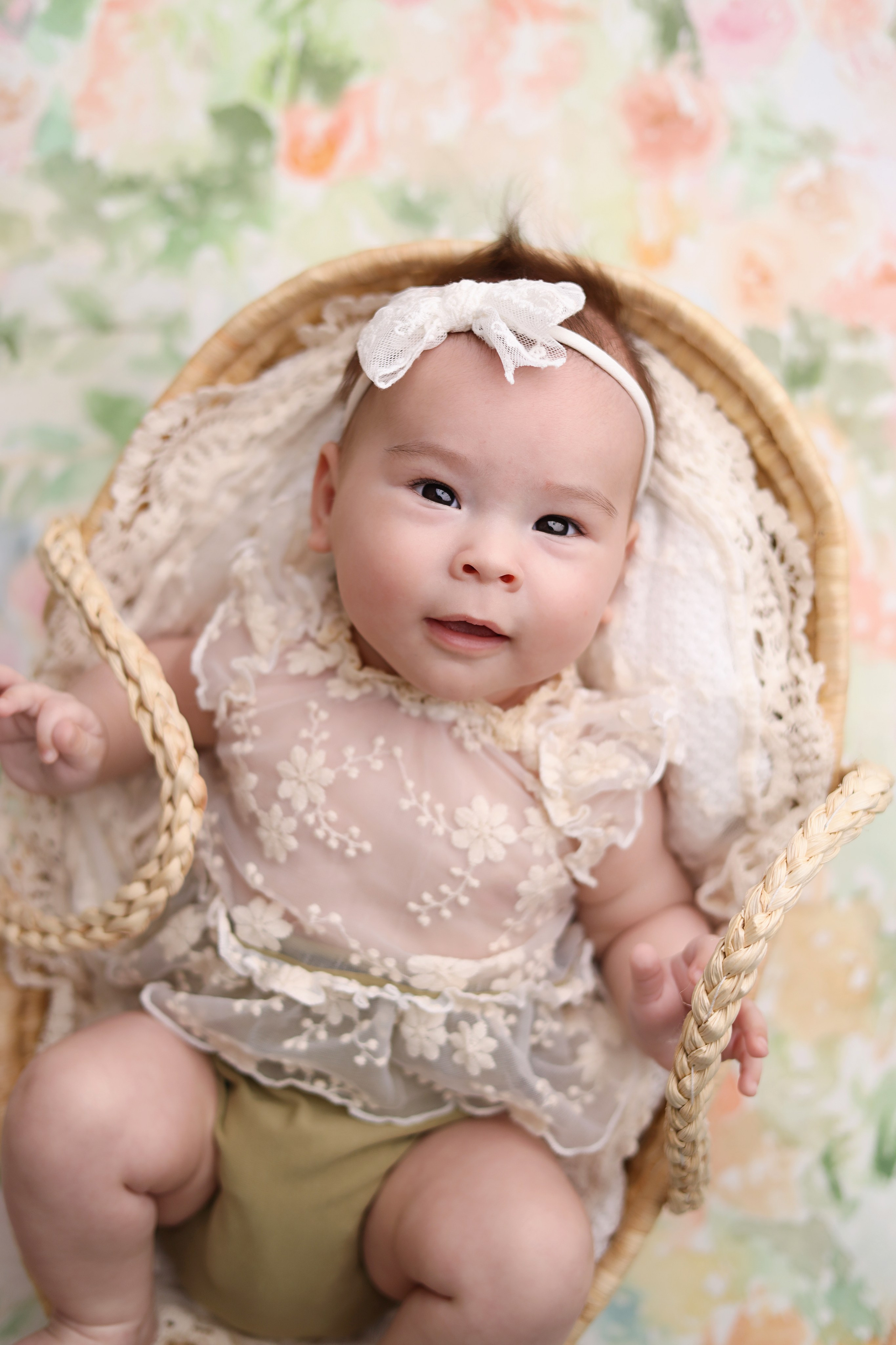 Фотосессия Василисы в студии в Бутово. Фотограф новорожденных Москва. Ньюборн фотограф Москва