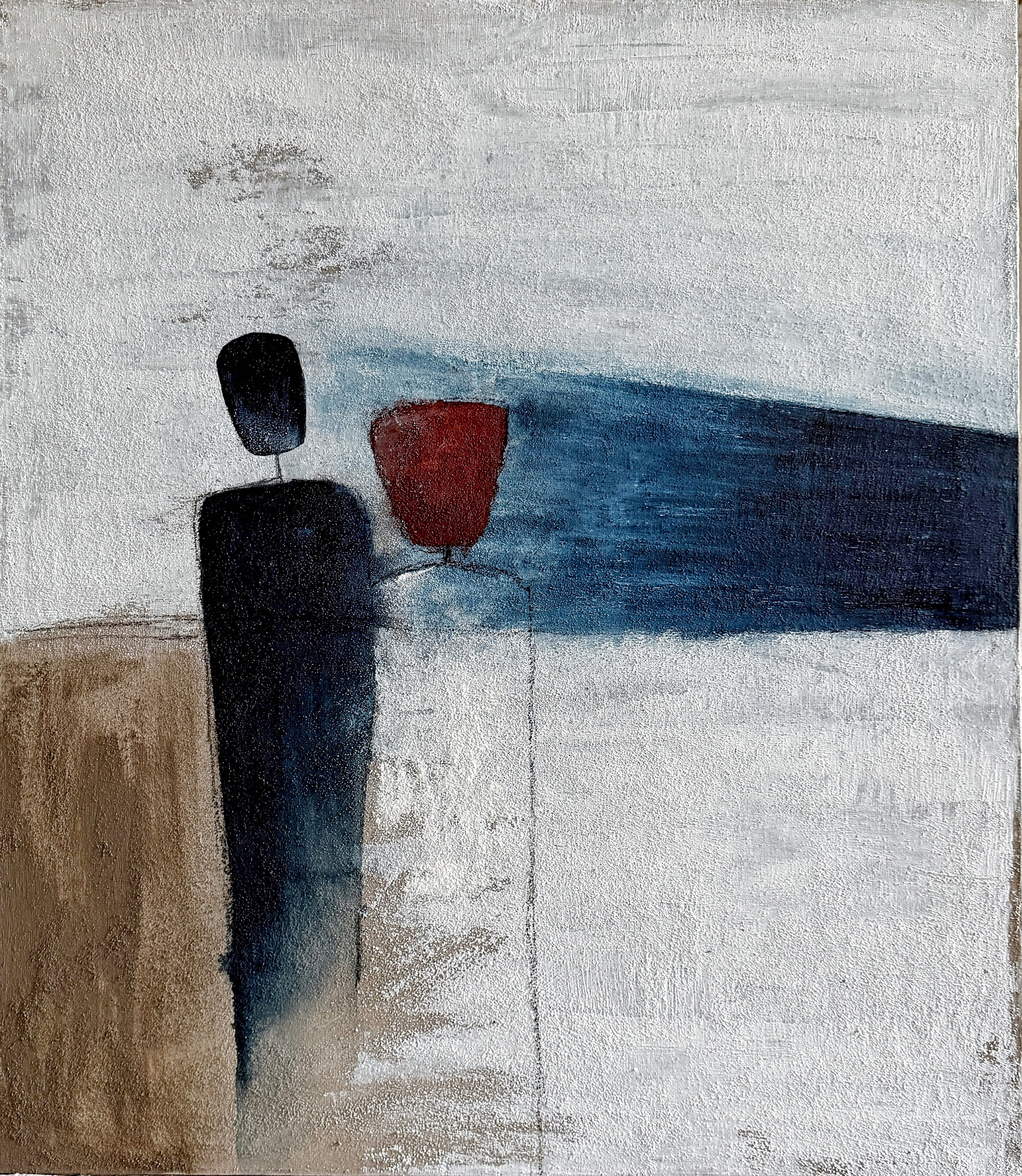 Untitled. N6. Акрил, текстурная паста, уголь, холст на подрамнике 70х80 см. 2026. 80 000 руб