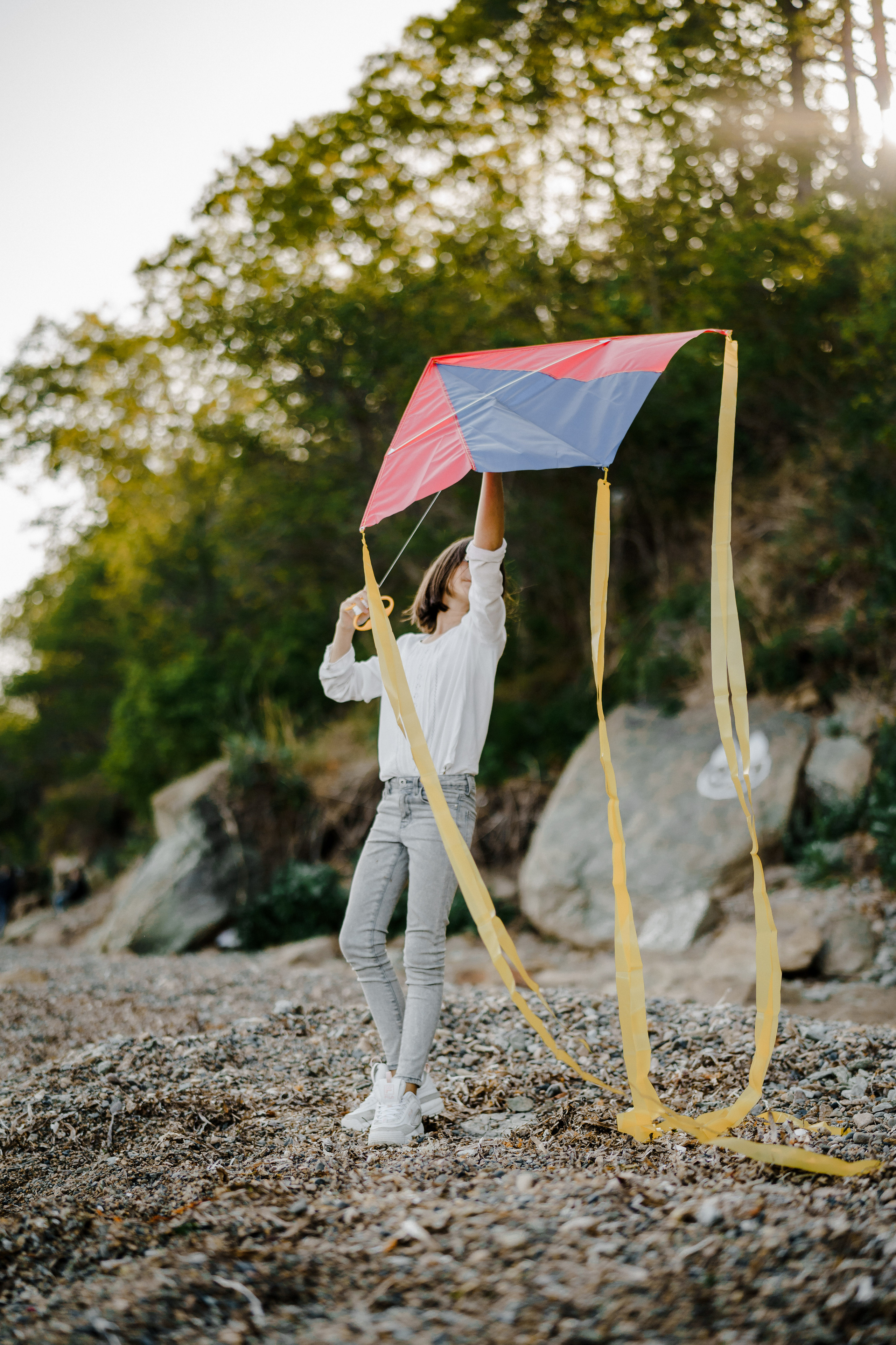 Берег моря воздушный змей и собака. Фотограф Lifestyle в Хабаровске, Владивостоке Землякова Елена