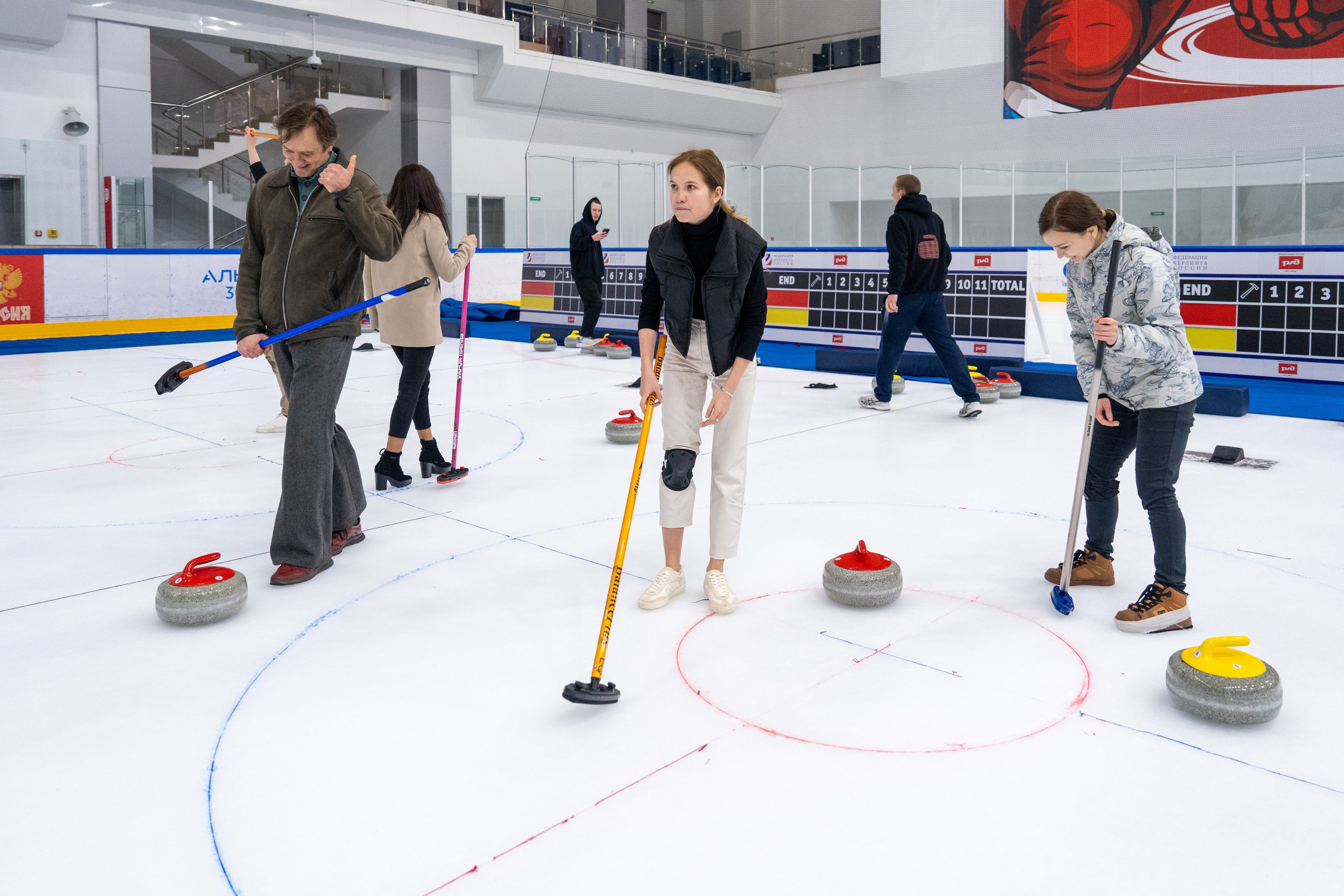 Керлинг для компании Р-Фарм. Репортажный фотограф в Красной Поляне и Сочи Павлюченко Екатерина