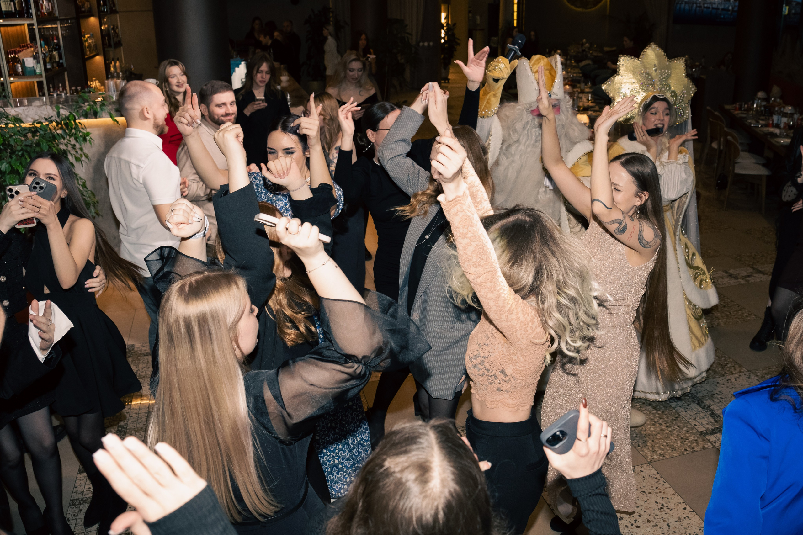 Новогодний корпоратив Альфа-Банк, ресторан Журавли