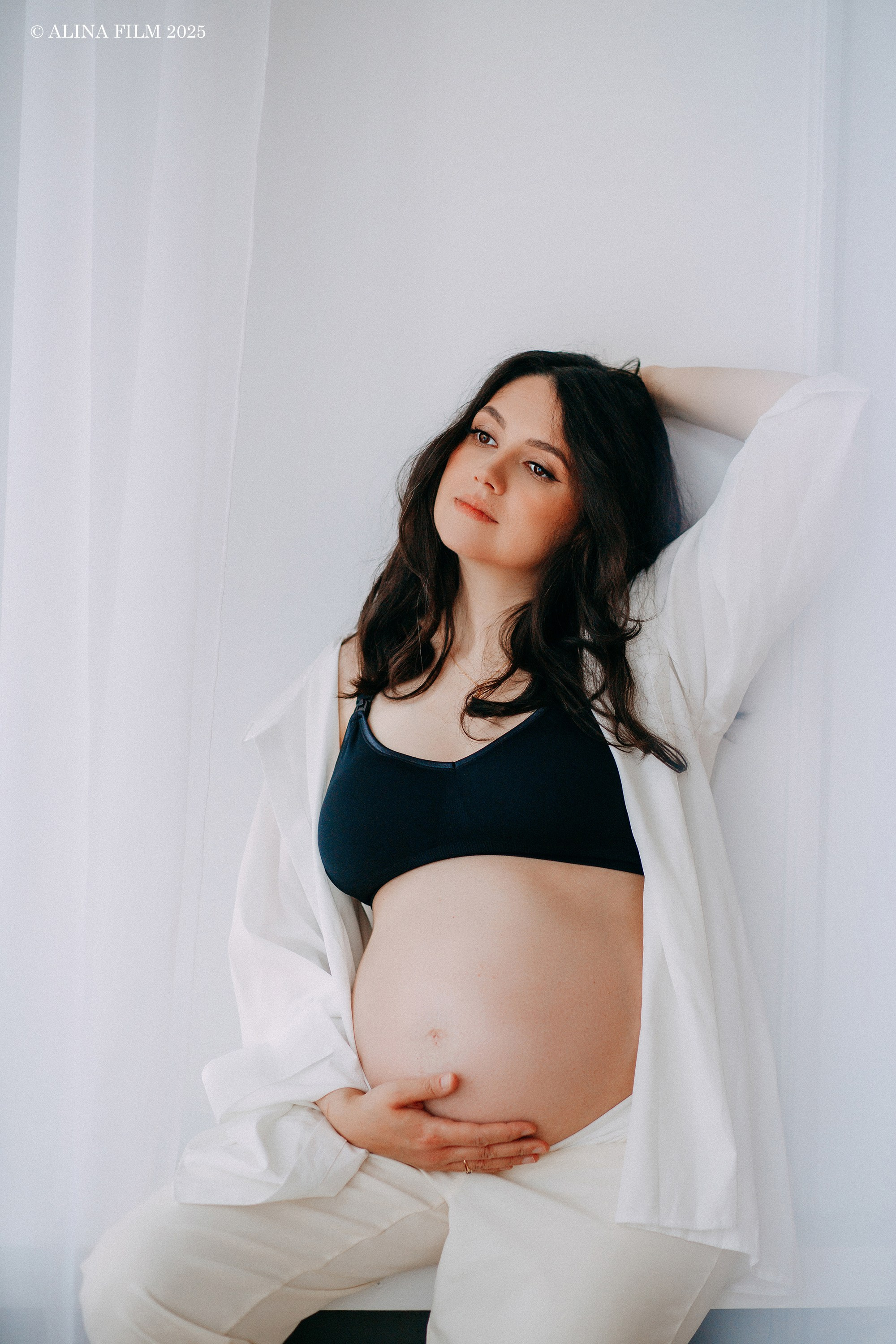 Фотосессия беременности в стиле минимализма. Фотограф в Санкт-Петербурге Alina Film
