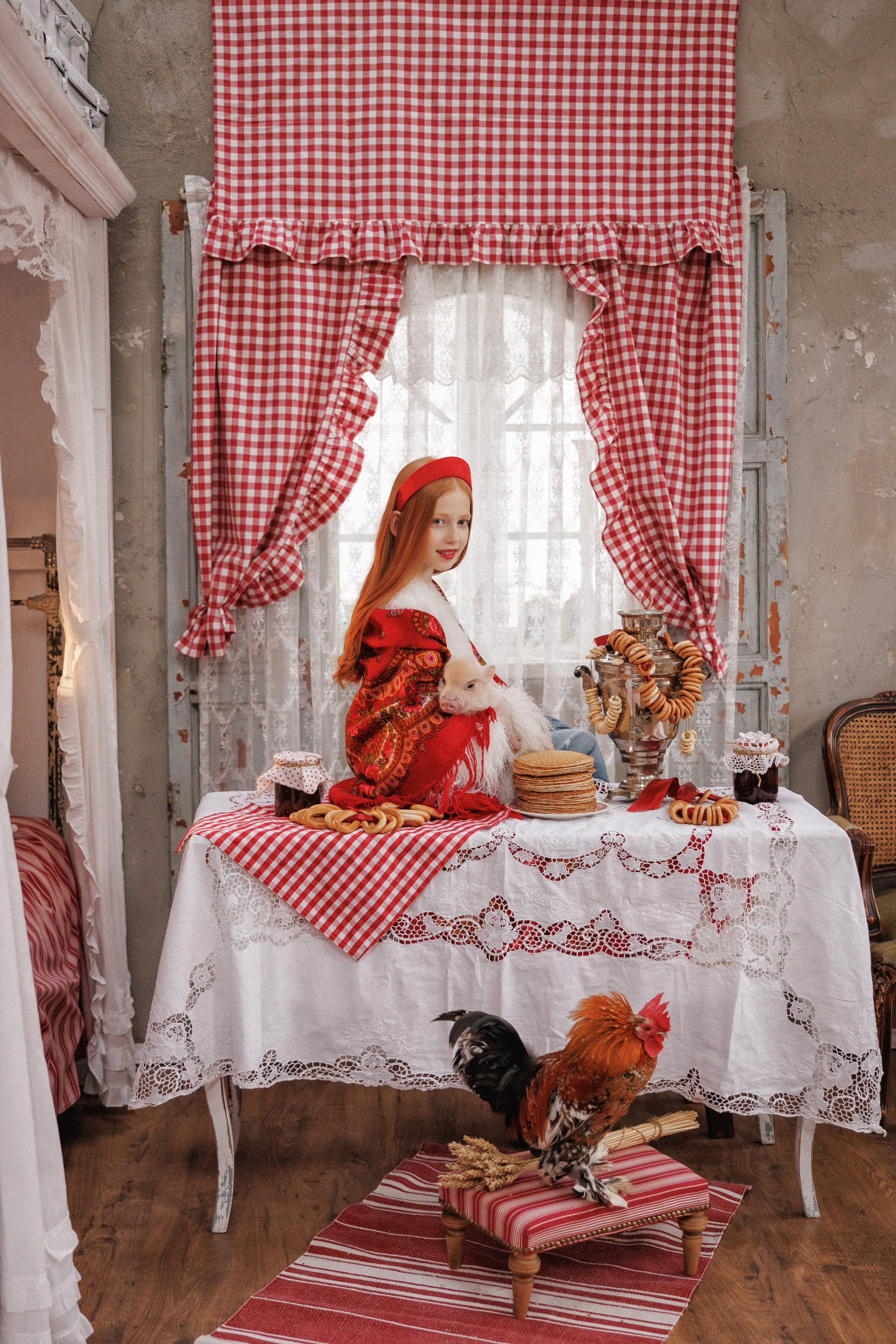 Фотосессия в Русском стиле «Масленица», в фотостудии Ольги Сурухановой, город Краснодар. Семейный и детский фотограф в Краснодаре Анна Трашкова