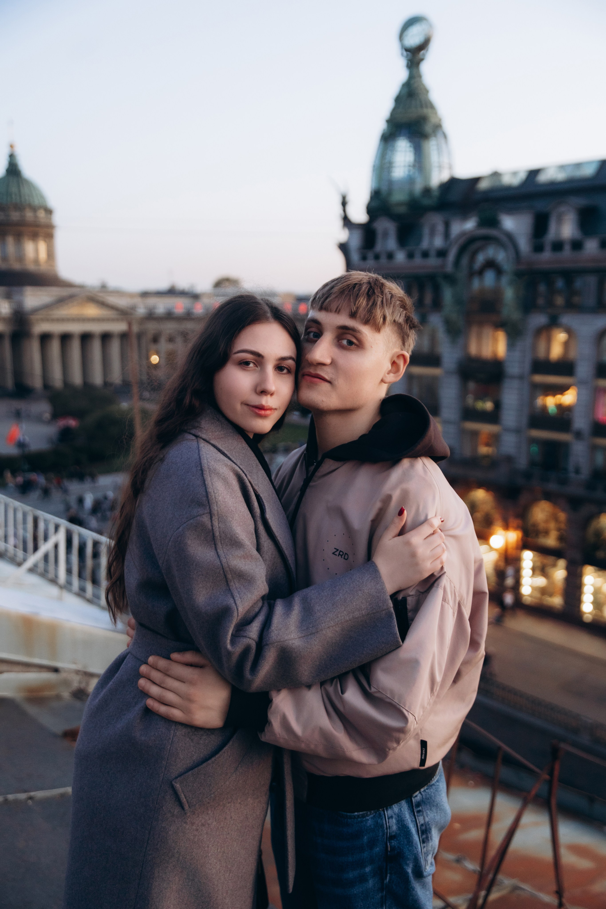 Фотосессия на крыше в Санкт-Петербурге, напротив Казанского собора. Фотограф в Санкт-Петербурге Разиля Идиятуллина
