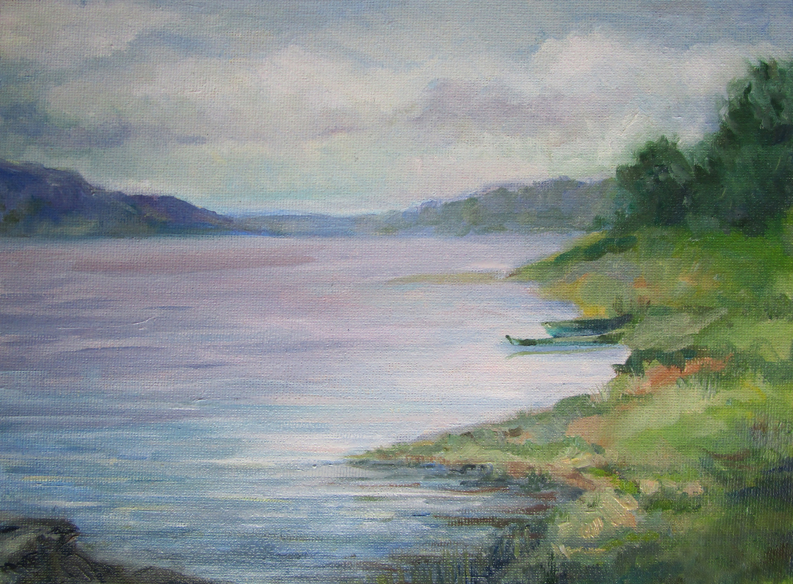 Волга в городе Тутаев; холст / масло, 2018