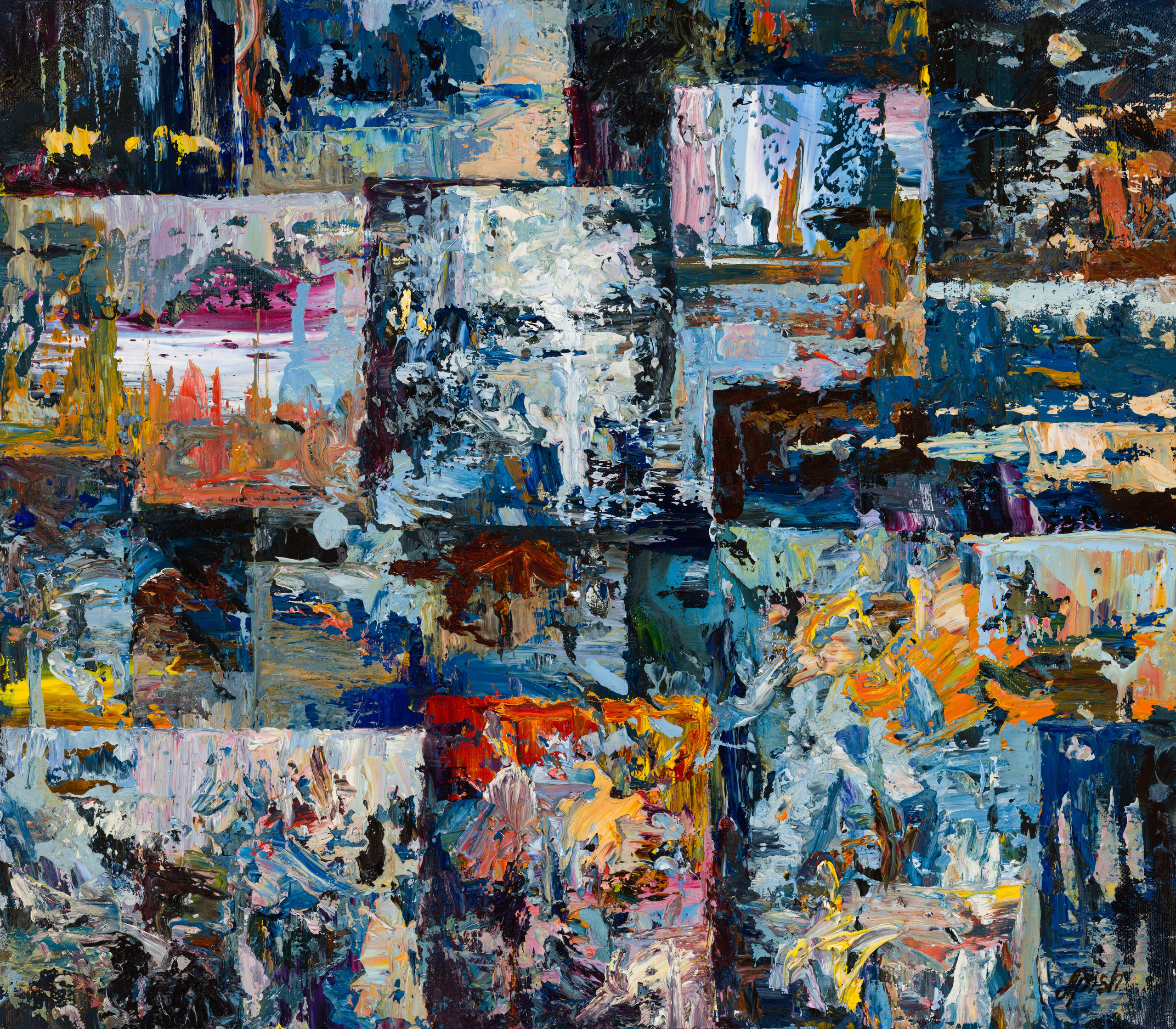 «Лоскуты воспоминаний 5» - художник Алексей Апиш (холст, масло, 35x40 см, 2023)