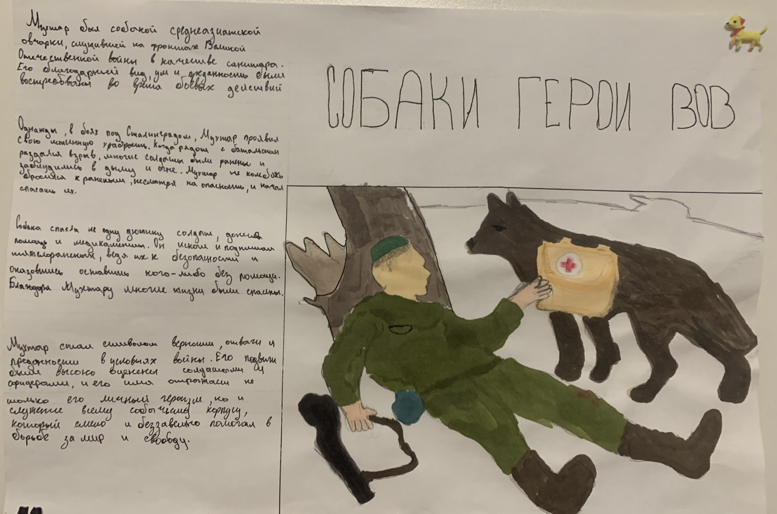 Акция рисунков «Собаки-герои Великой Отечественной войны». НРОО КЦ "Собаковод"