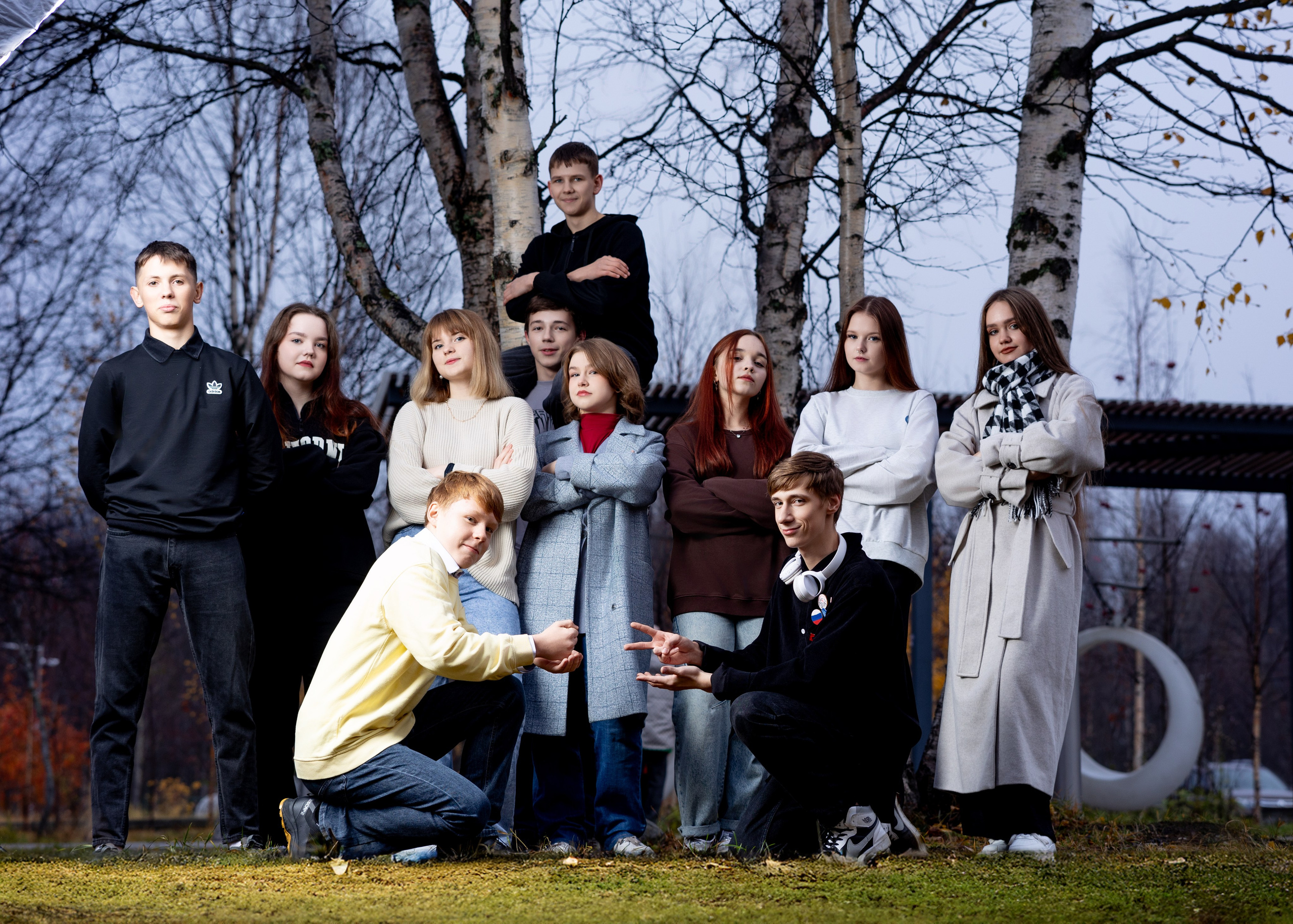 Школьники 9Г класс осень. Артём Печерин фотограф в Оленегорске