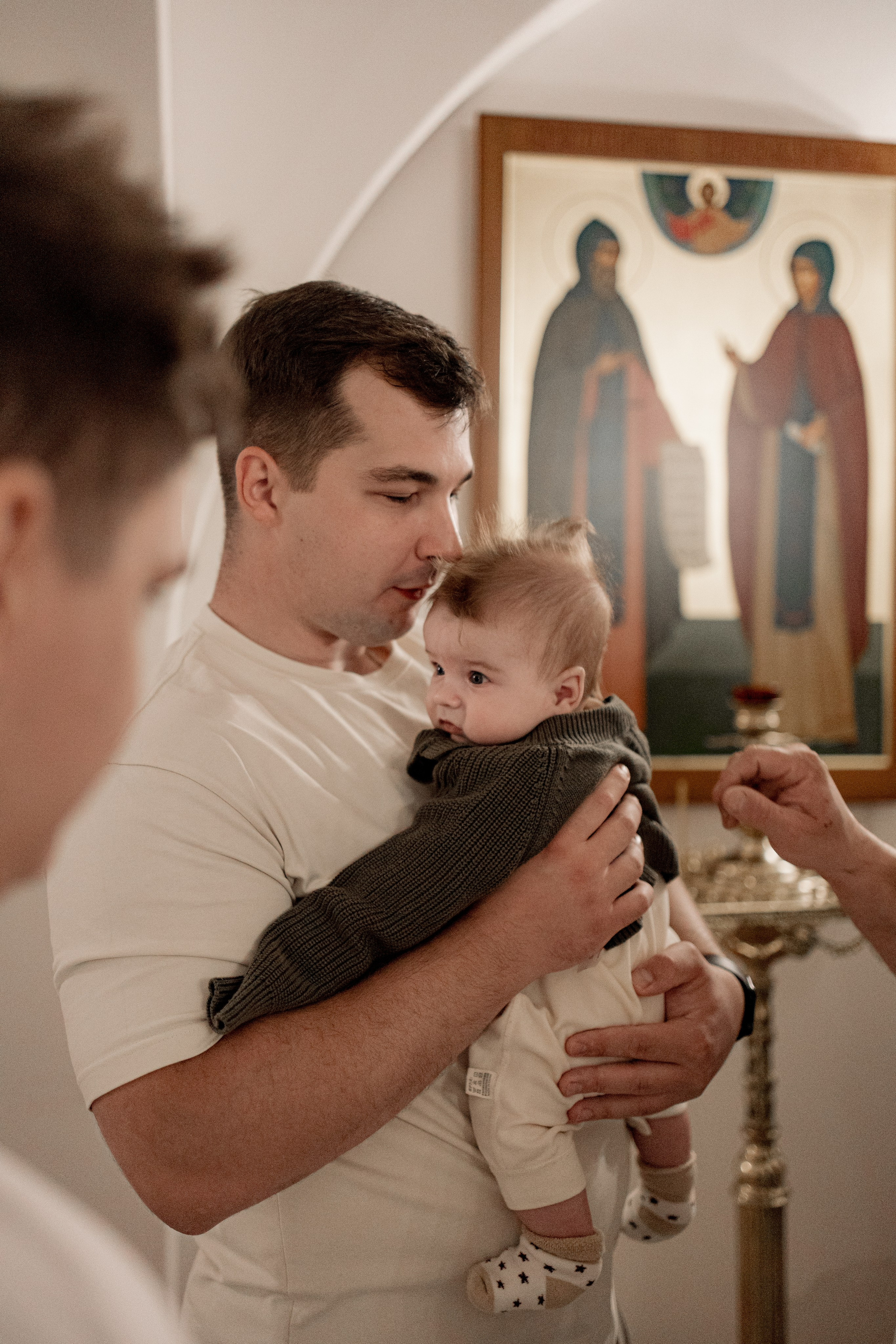 Таинство Крещения Саши. Фотограф новорождённых Newborn Москва