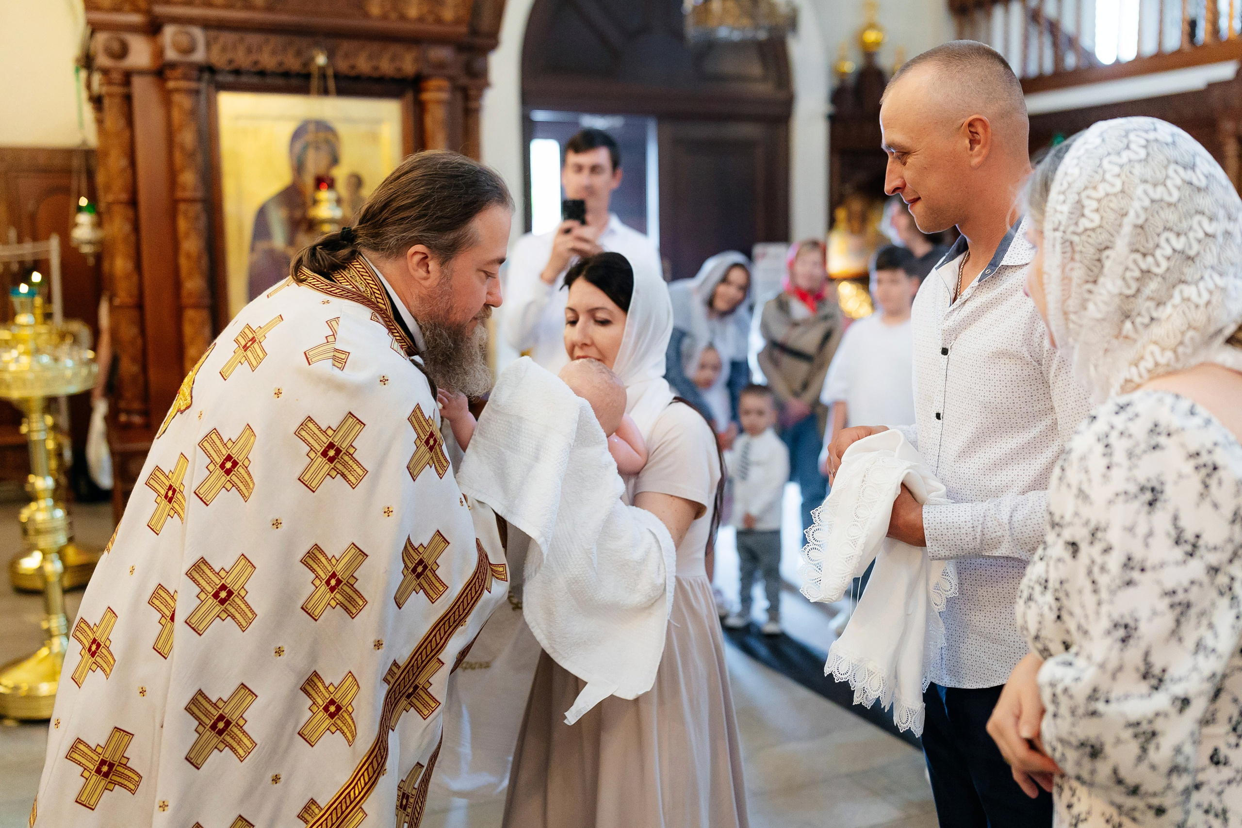 Крещение Анастасии. Семейный и детский фотограф в Москве Александра Мак