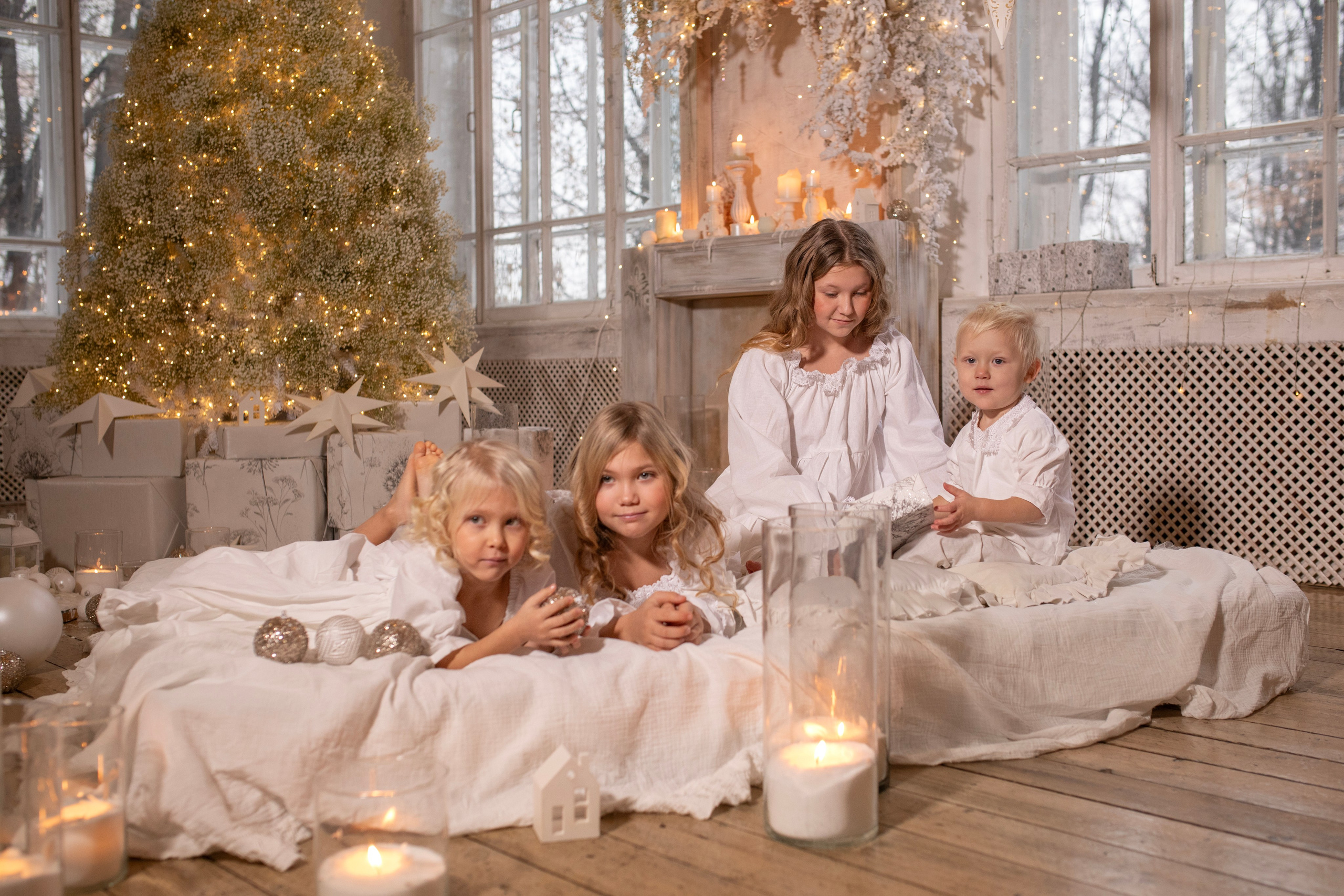 Новогодняя фотосессия Анны с детьми. Арт- фотограф Москва
