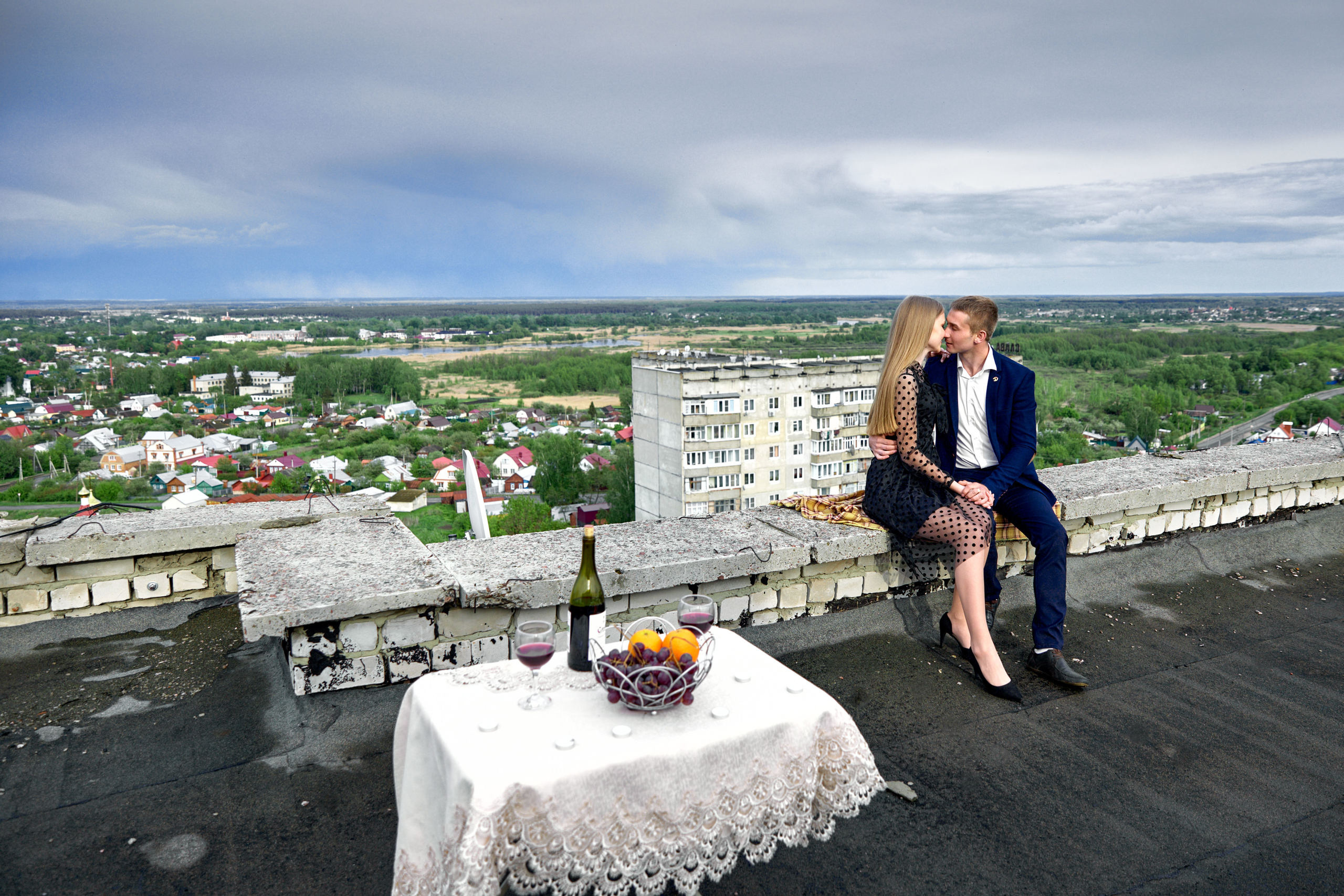 На крыше. Фотограф Александр Казин