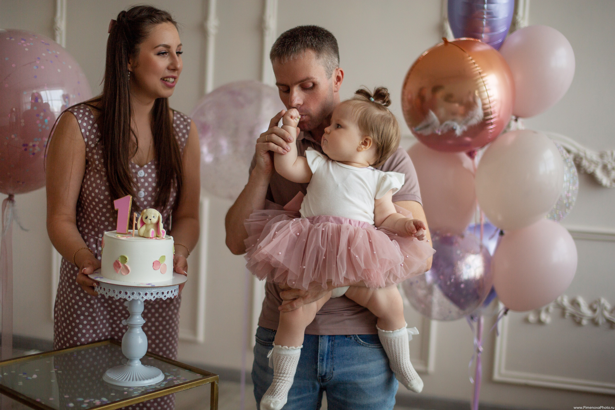 День Рождения Ксении, 1 год. Семейный и детский фотограф в Петрозаводске