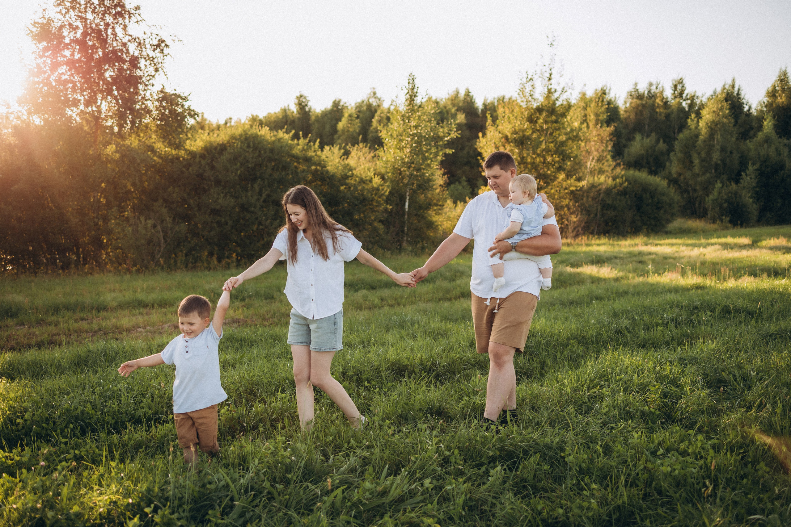 Ксюша, Вадим, Кирюша и Маша. Фотограф Елена Рябцева