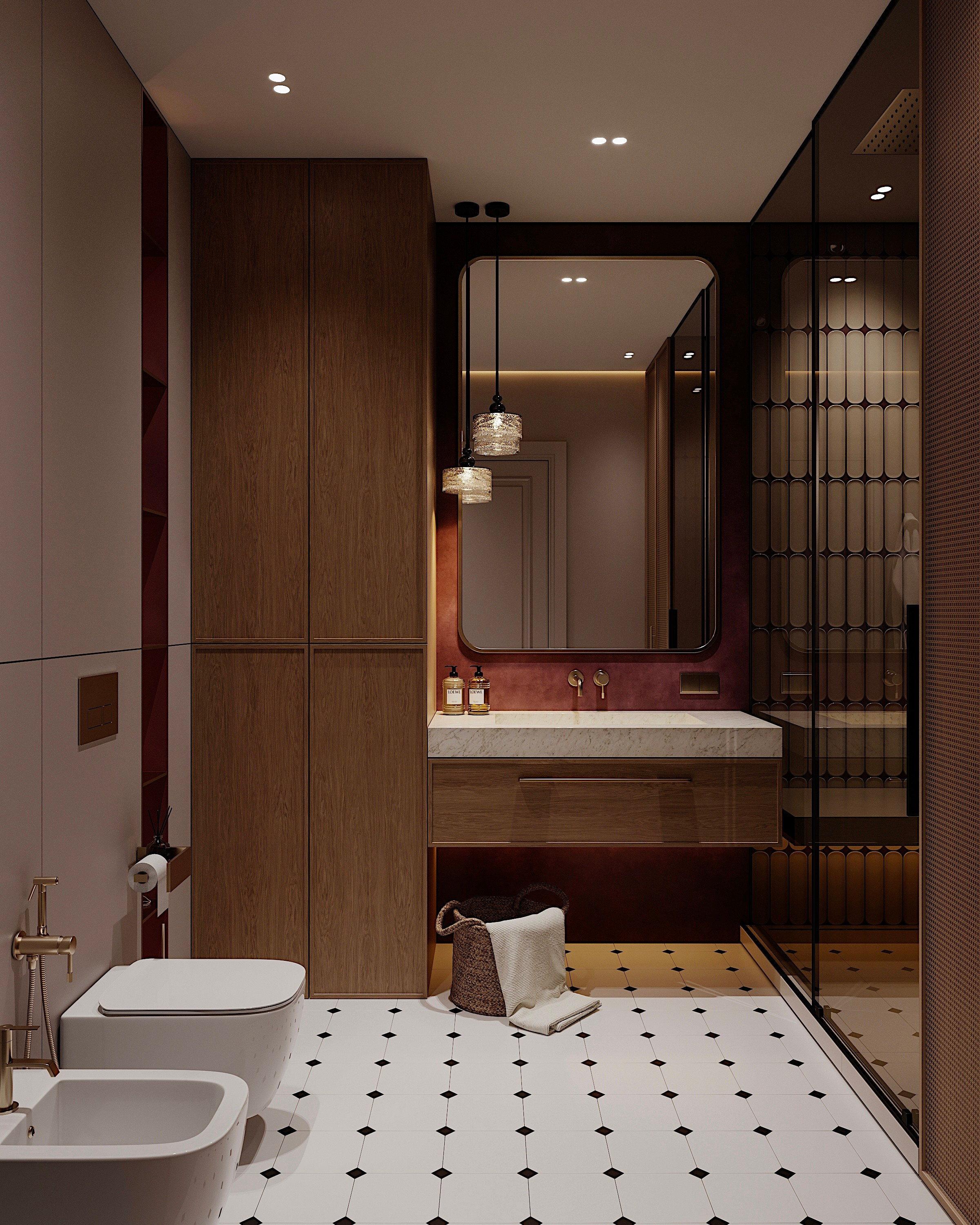 ЖК Новгородская 1А | Ванная комната. 3D визуализатор