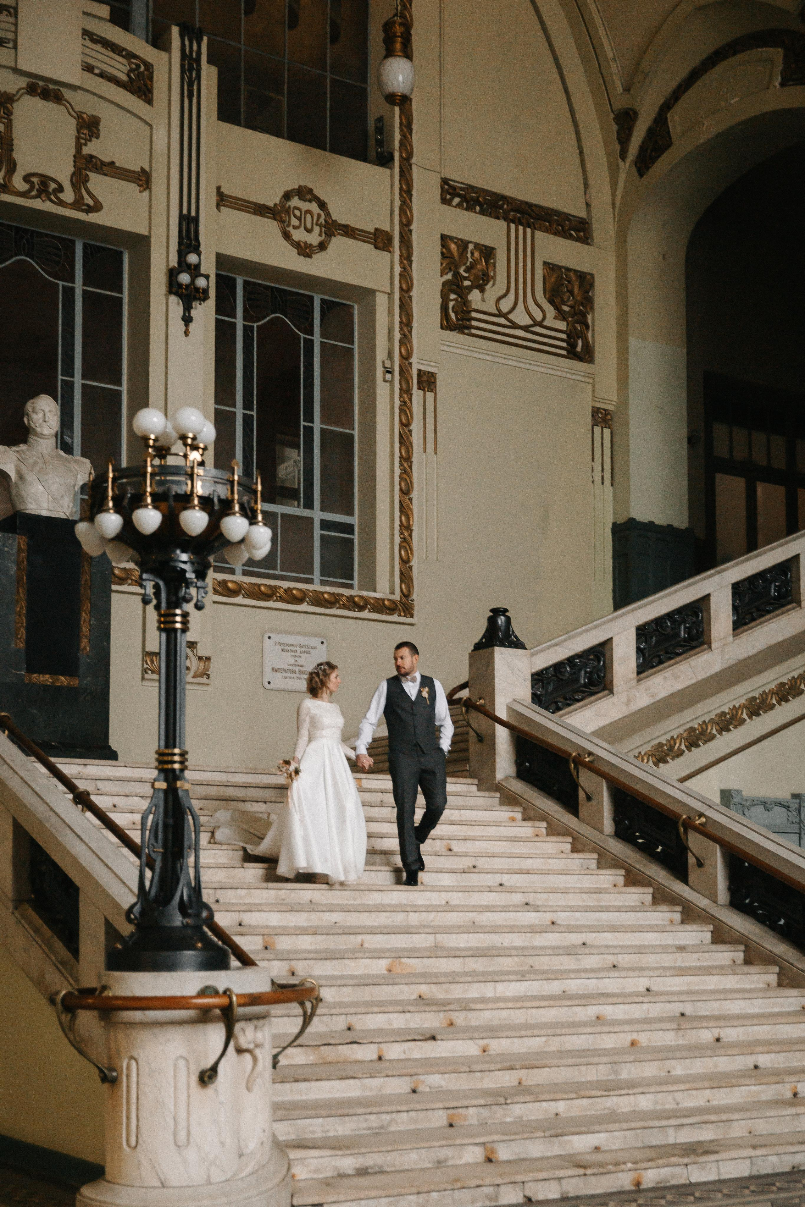 ЯНВАРЬ | Дворец № 1, Ботанический сад, Витебский вокзал. Свадебный фотограф в Санкт-Петербурге Полина Корзухина