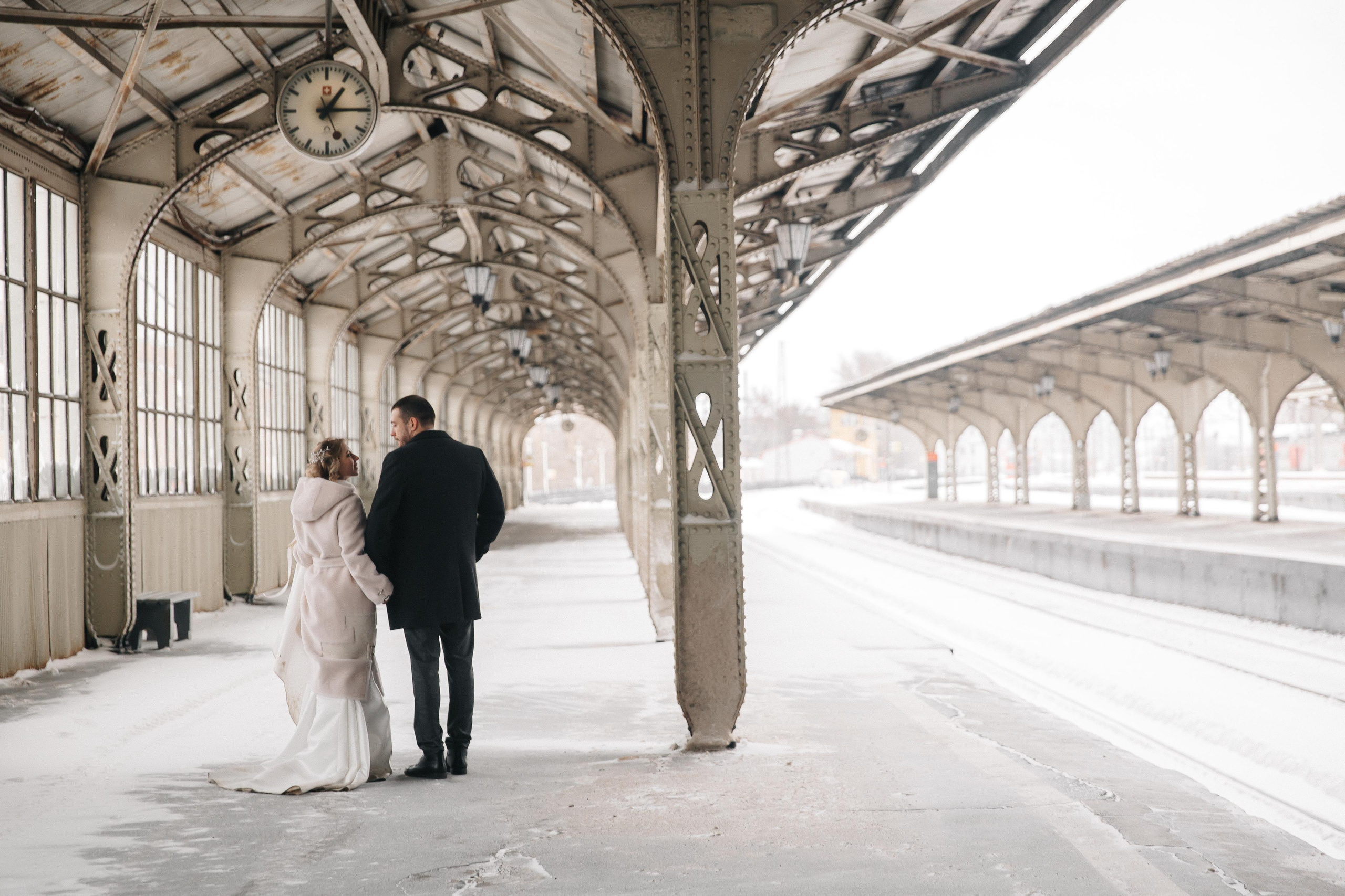 ЯНВАРЬ | Дворец № 1, Ботанический сад, Витебский вокзал. Свадебный фотограф в Санкт-Петербурге Полина Корзухина