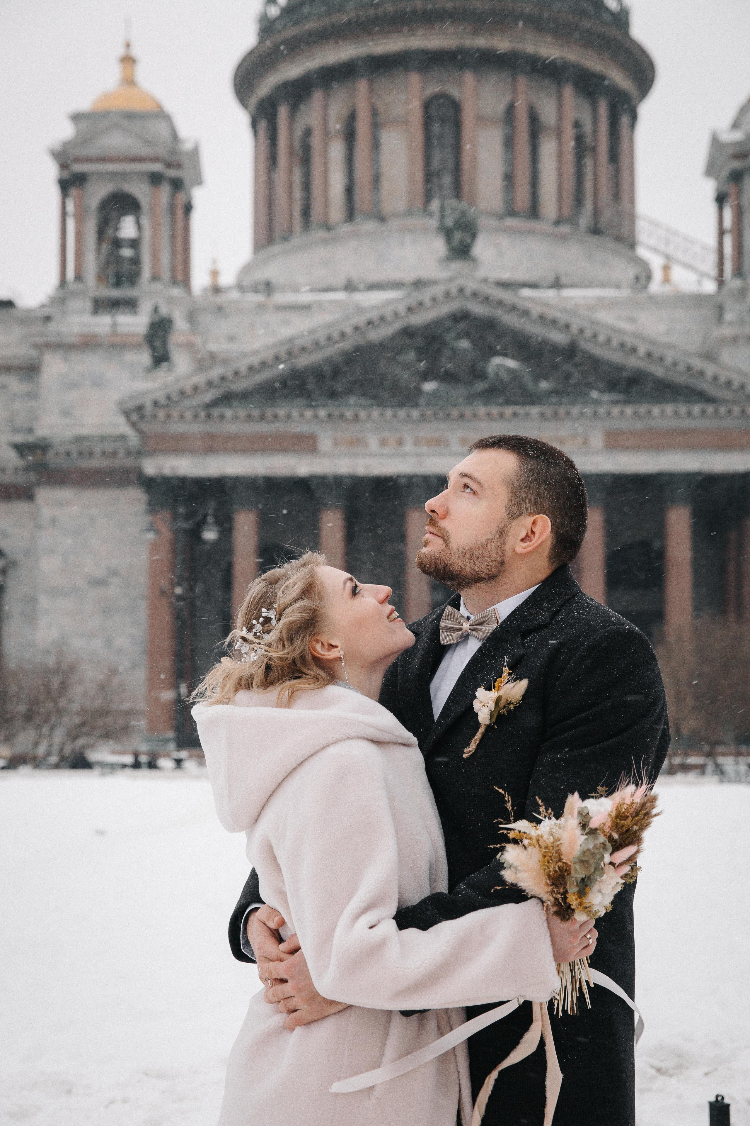 ЯНВАРЬ | Дворец № 1, Ботанический сад, Витебский вокзал. Свадебный фотограф в Санкт-Петербурге Полина Корзухина