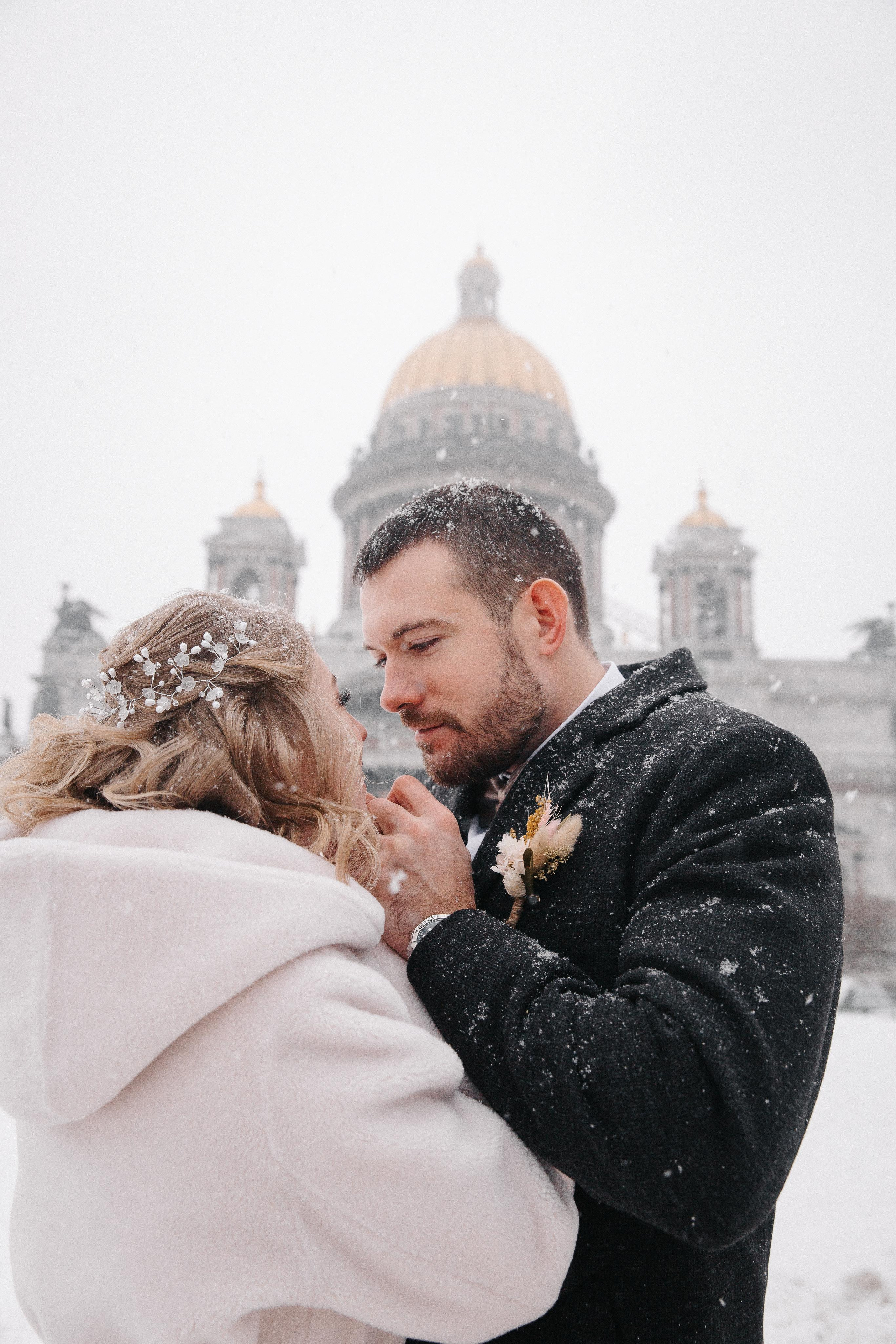 ЯНВАРЬ | Дворец № 1, Ботанический сад, Витебский вокзал. Свадебный фотограф в Санкт-Петербурге Полина Корзухина