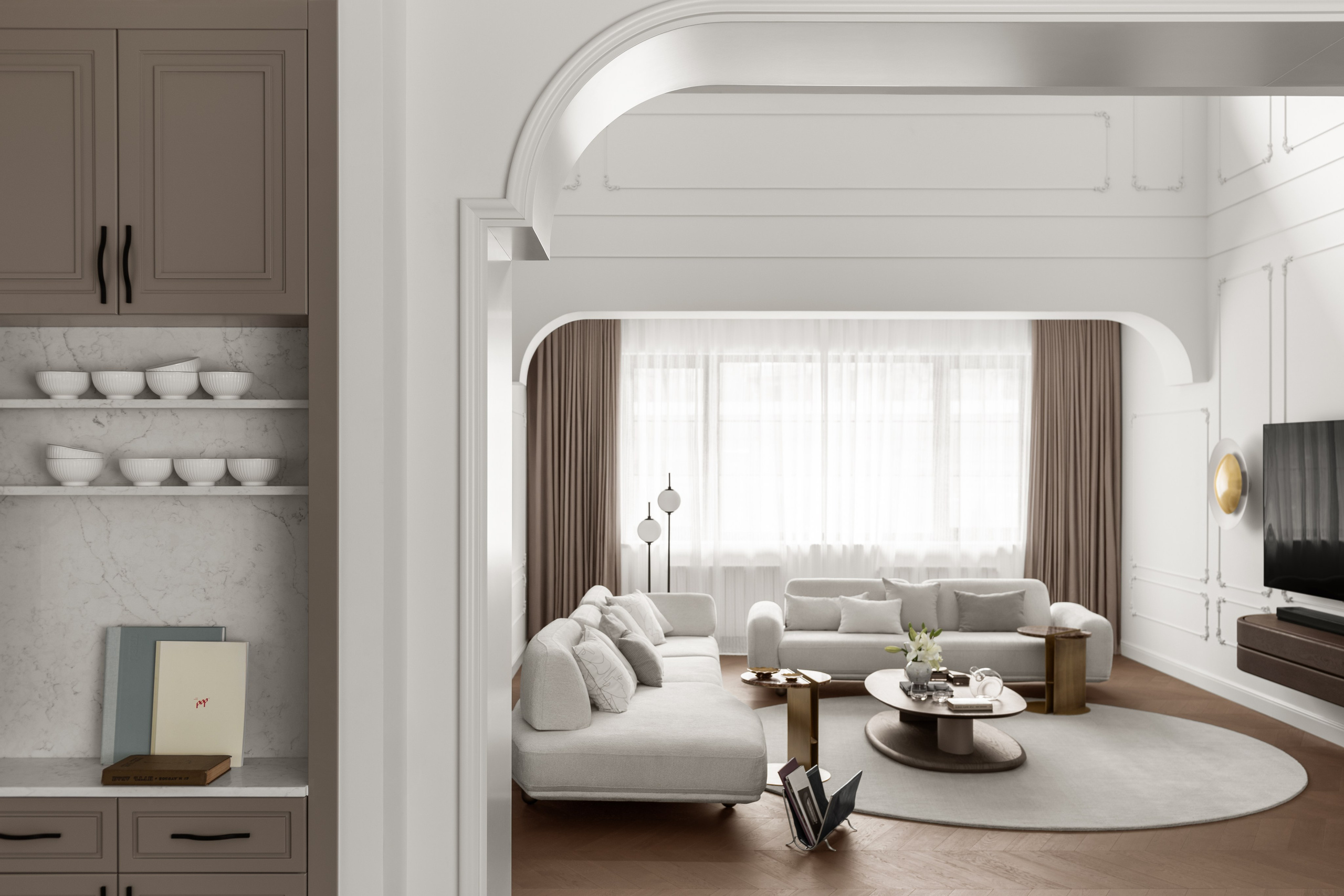 Профессиональная фотосъёмка дизайна интерьера коттеджа в г. Алматы. Роман Якунин — интерьерный фотограф в Алматы