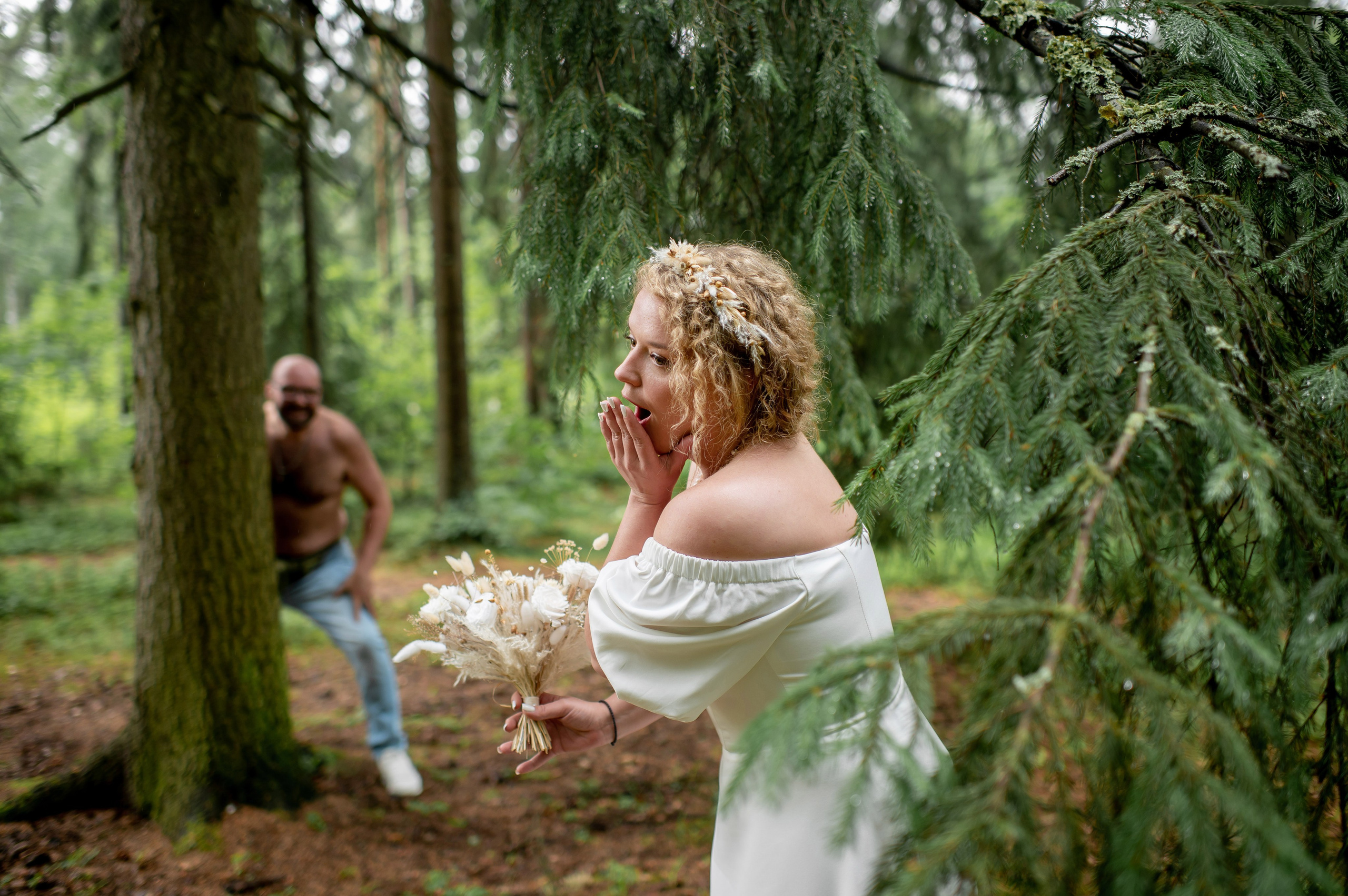 Станислав и Анастасия (нестандартная свадебная фотосессия в лесу и на Финском заливе). Портретный, семейный и свадебный фотограф в Санкт-Петербурге и в Пушкине Ширяев Денис