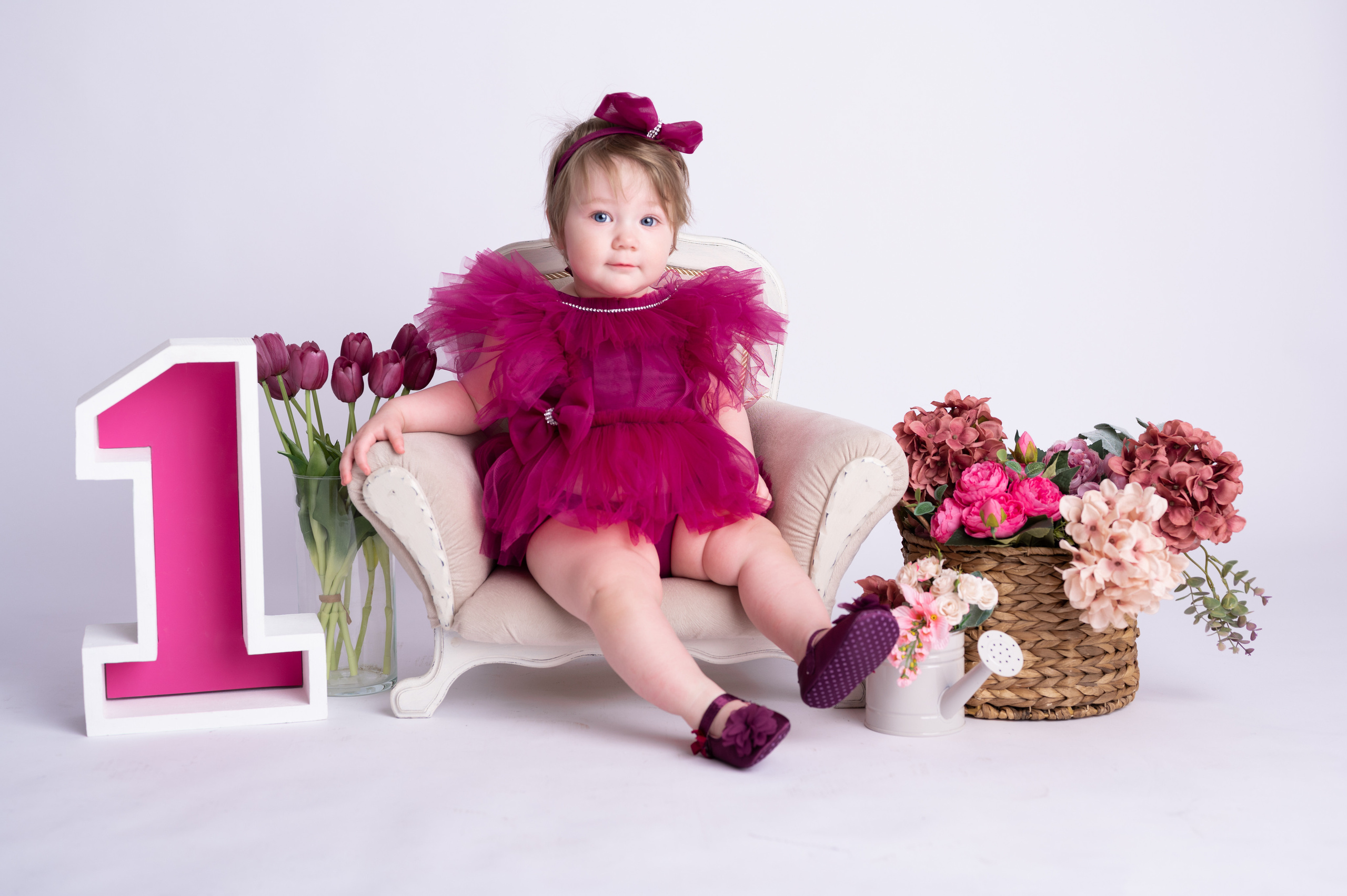 Фотосессия на годик для девочки. Фотосессия на годик в Москве. Фотограф годовасия