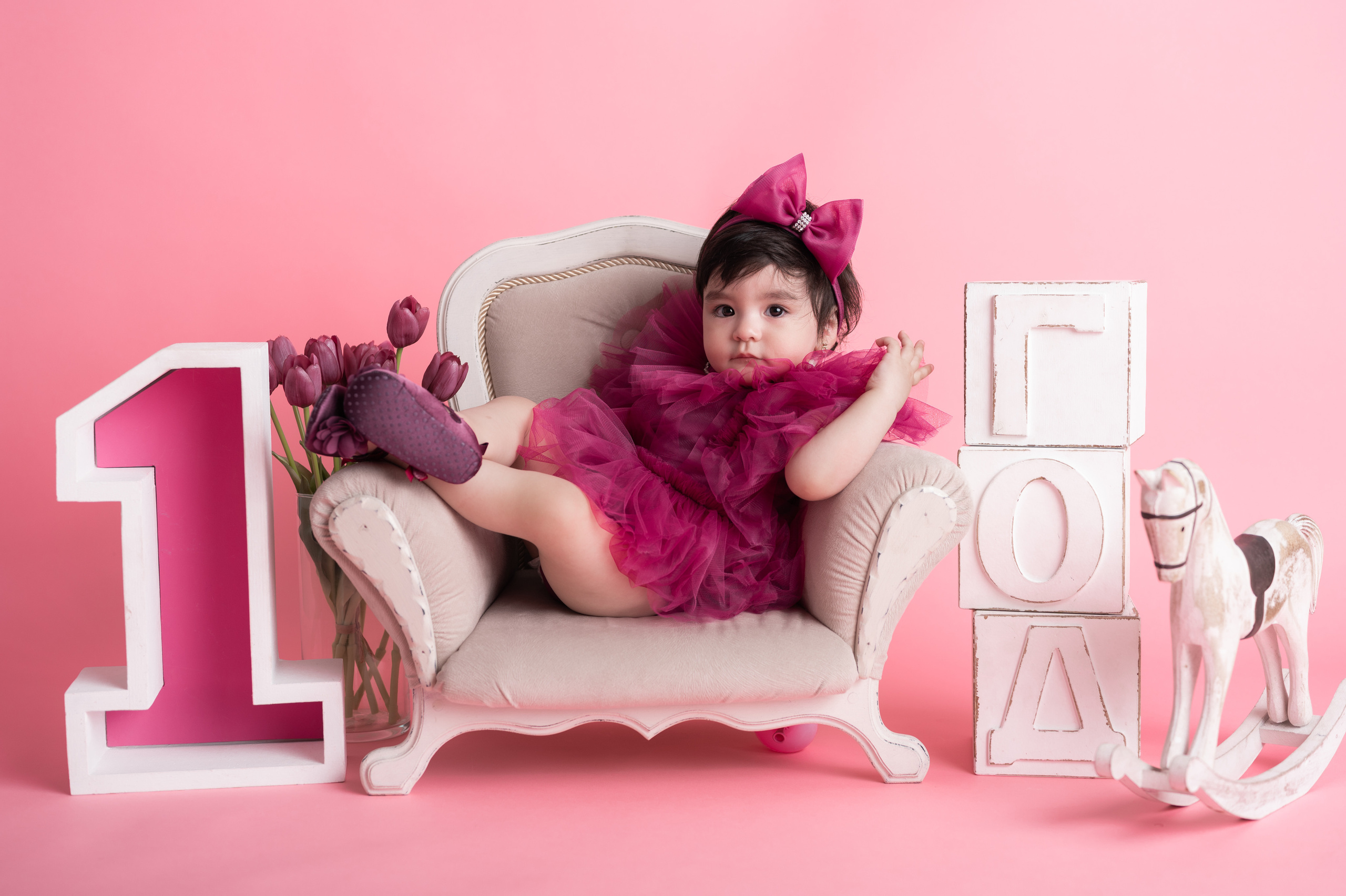 Фотосессия на годик для девочки. Фотосессия на годик в Москве. Фотограф годовасия