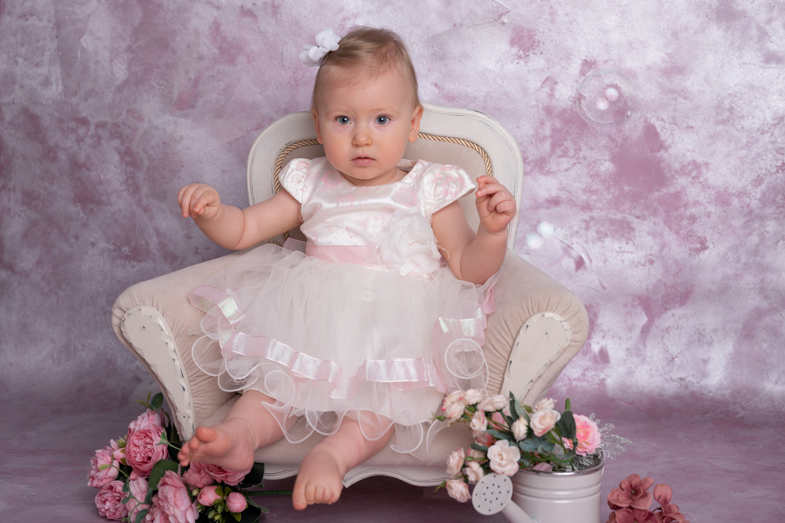 Фотосессия на годик для девочки. Фотосессия на годик в Москве. Фотограф годовасия