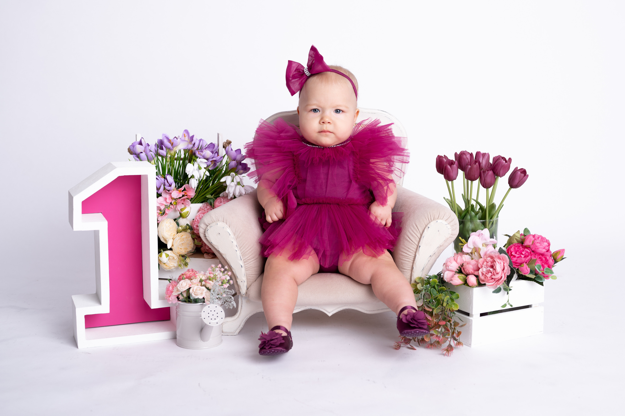 Фотосессия на годик для девочки. Фотосессия на годик в Москве. Фотограф годовасия