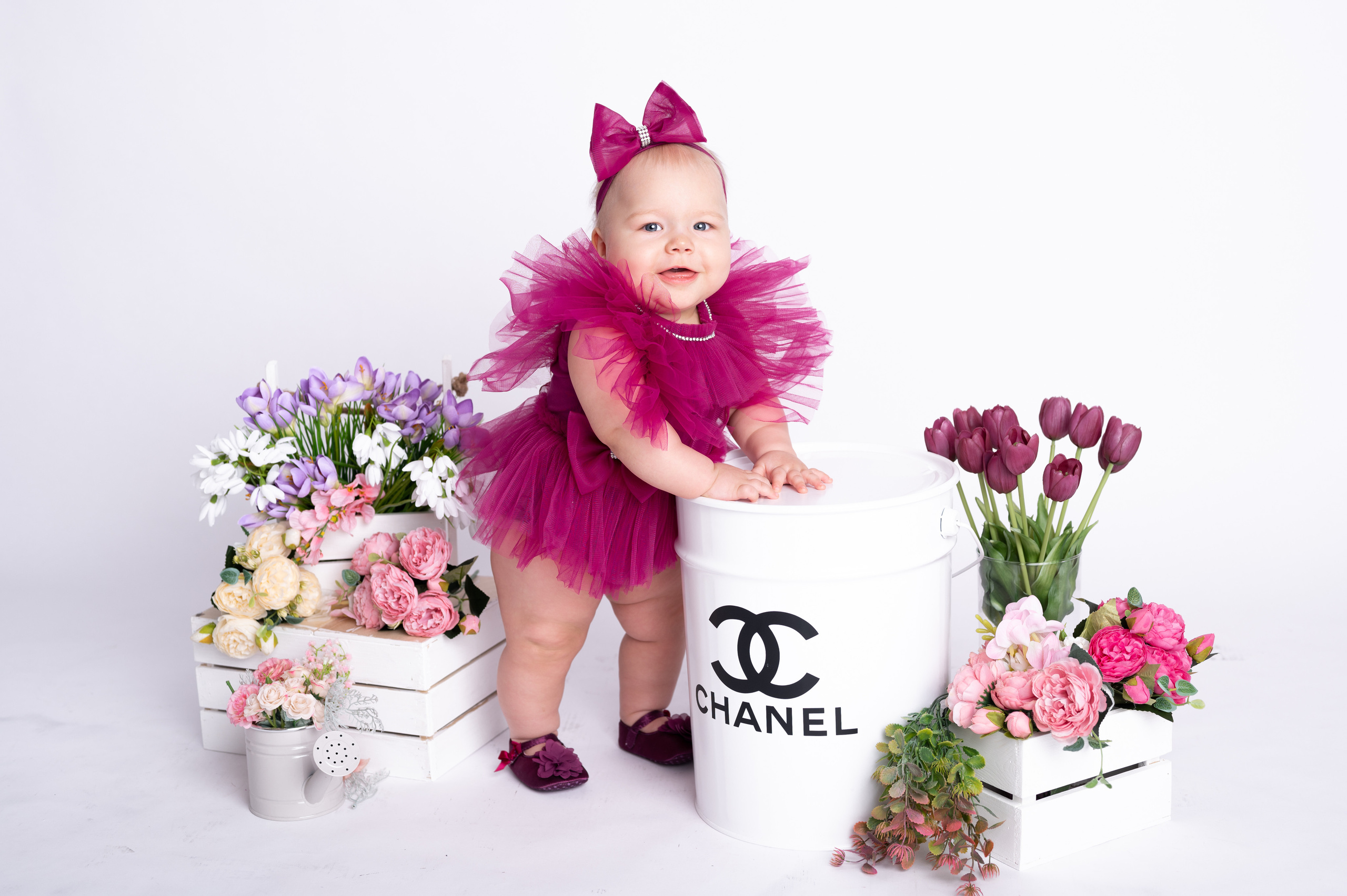 Фотосессия на годик для девочки. Фотосессия на годик в Москве. Фотограф годовасия