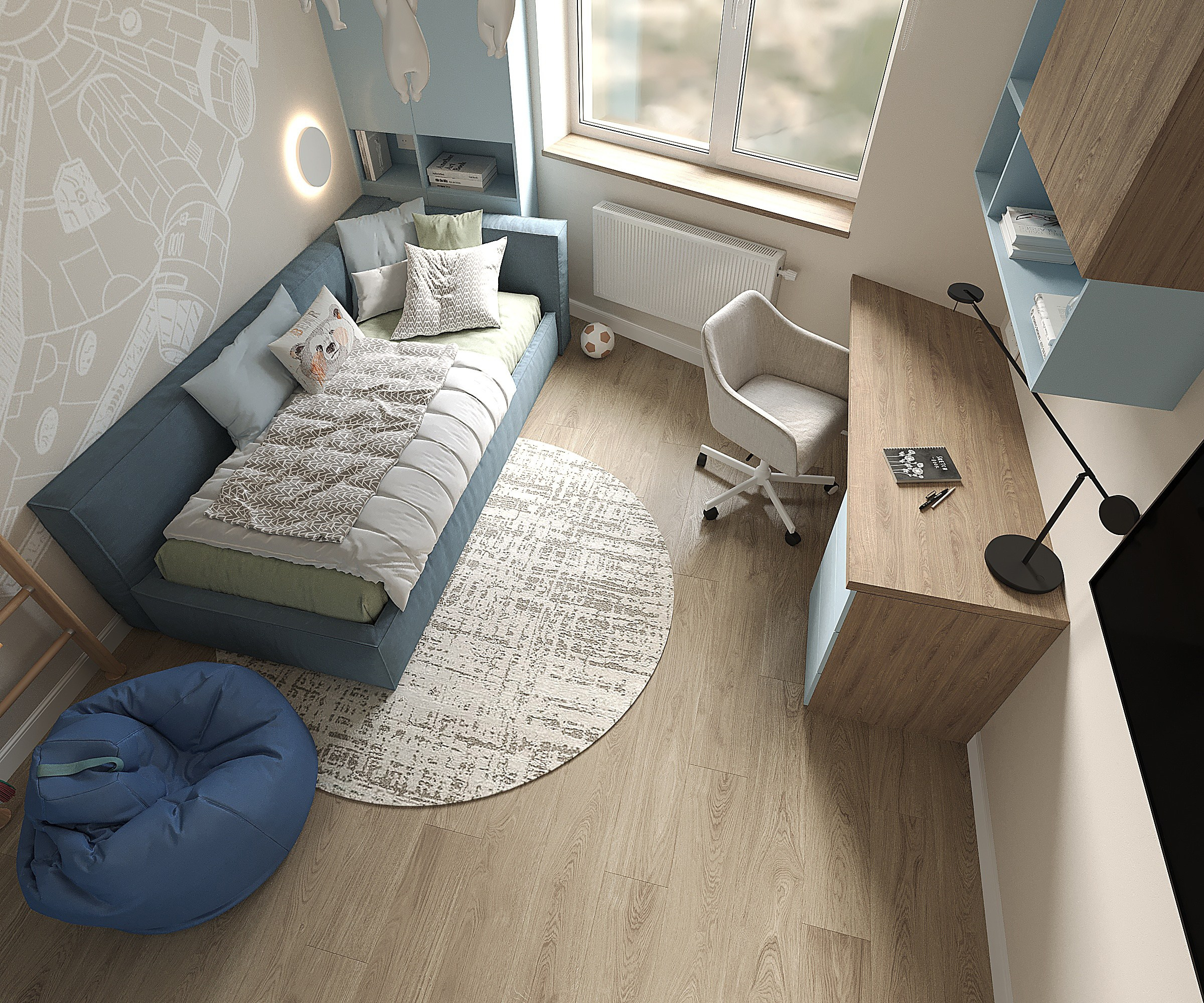 Современная квартира с элементами джапанди. Lina architector | Дизайн интерьера