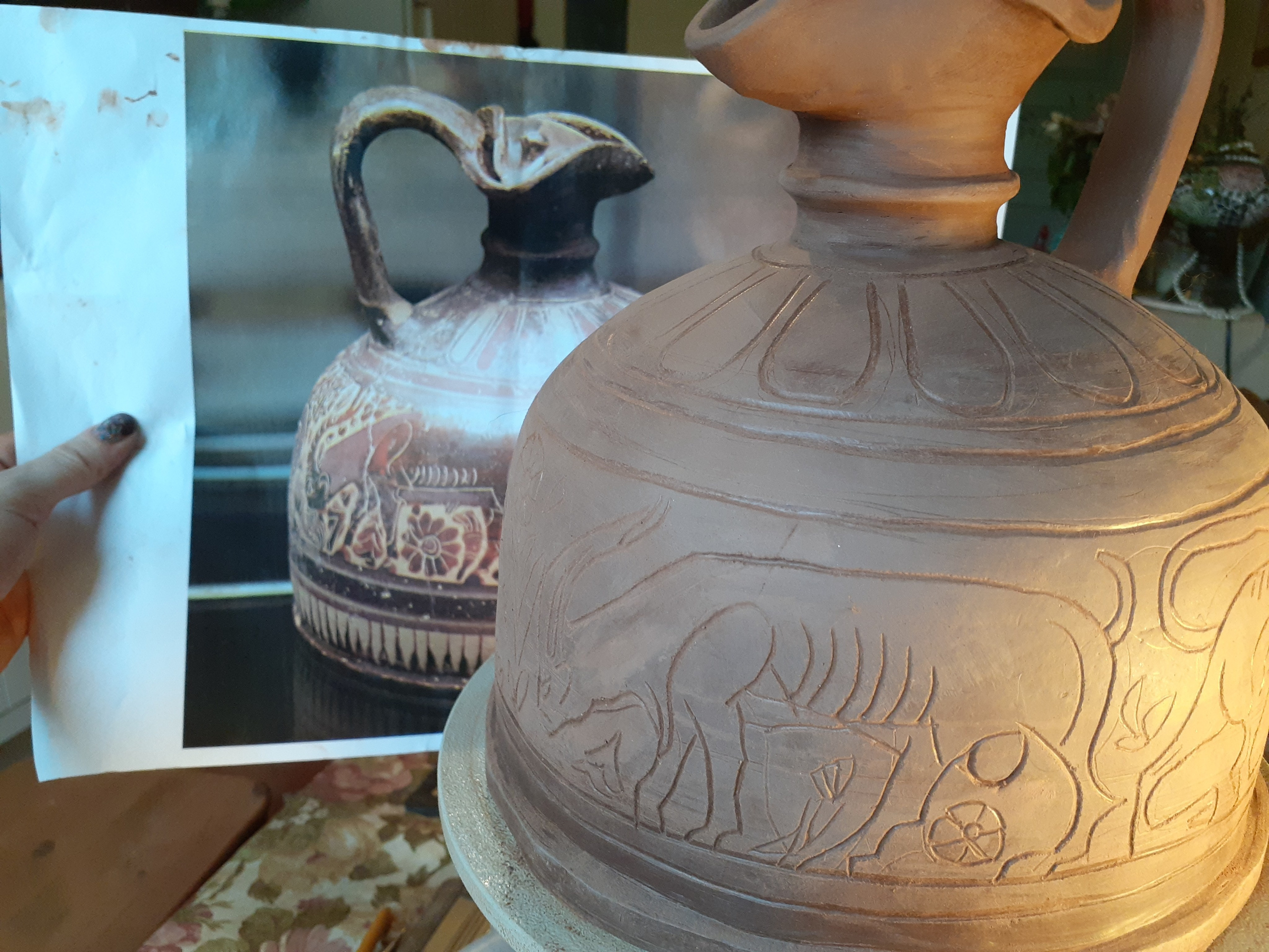 Что остается за кадром, или процесс работы керамиста. Керамика с историей. Елена Рогалёва