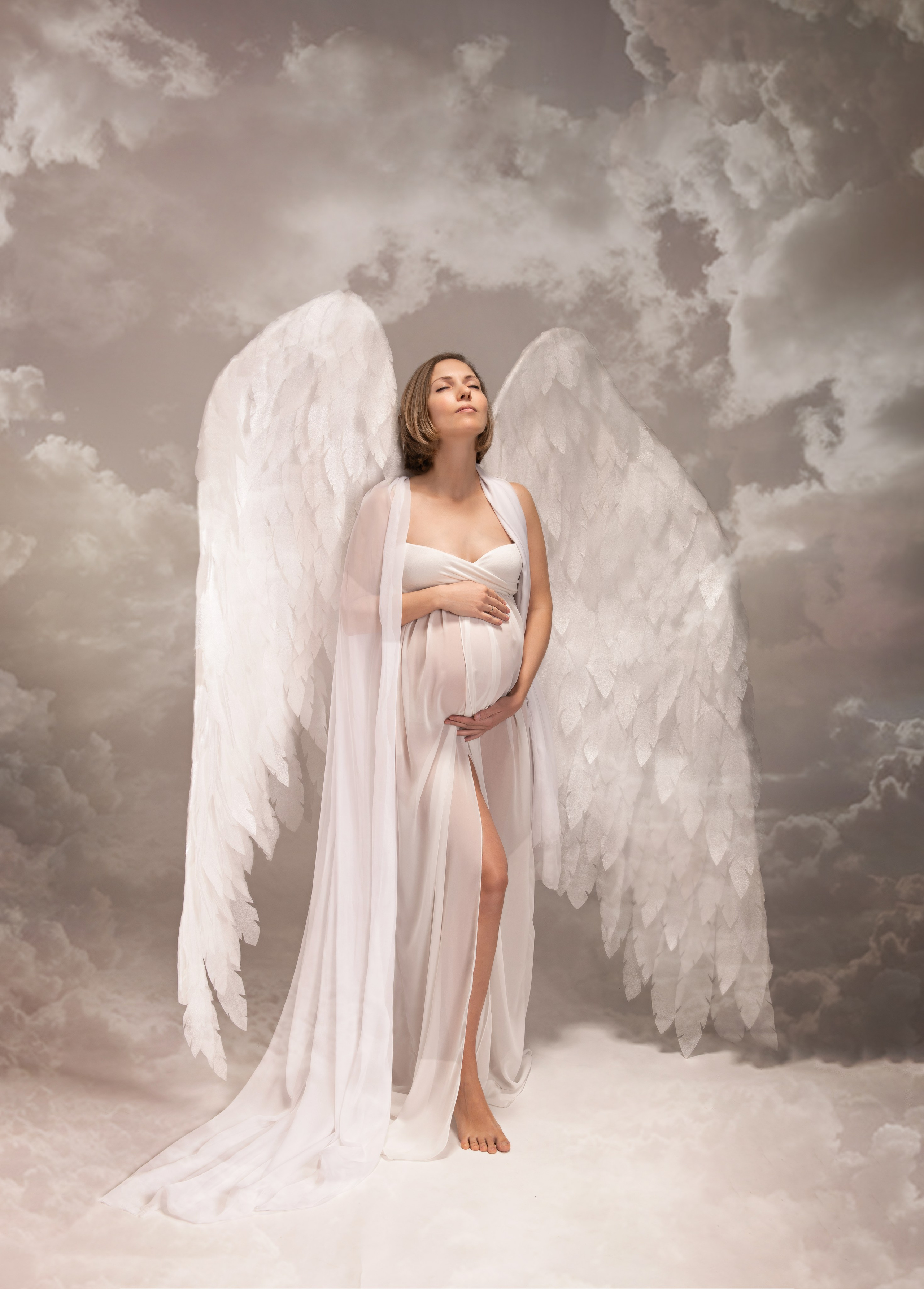 Фотосессия с крыльями. Фотосессия беременности — Крылова Натали — Москва