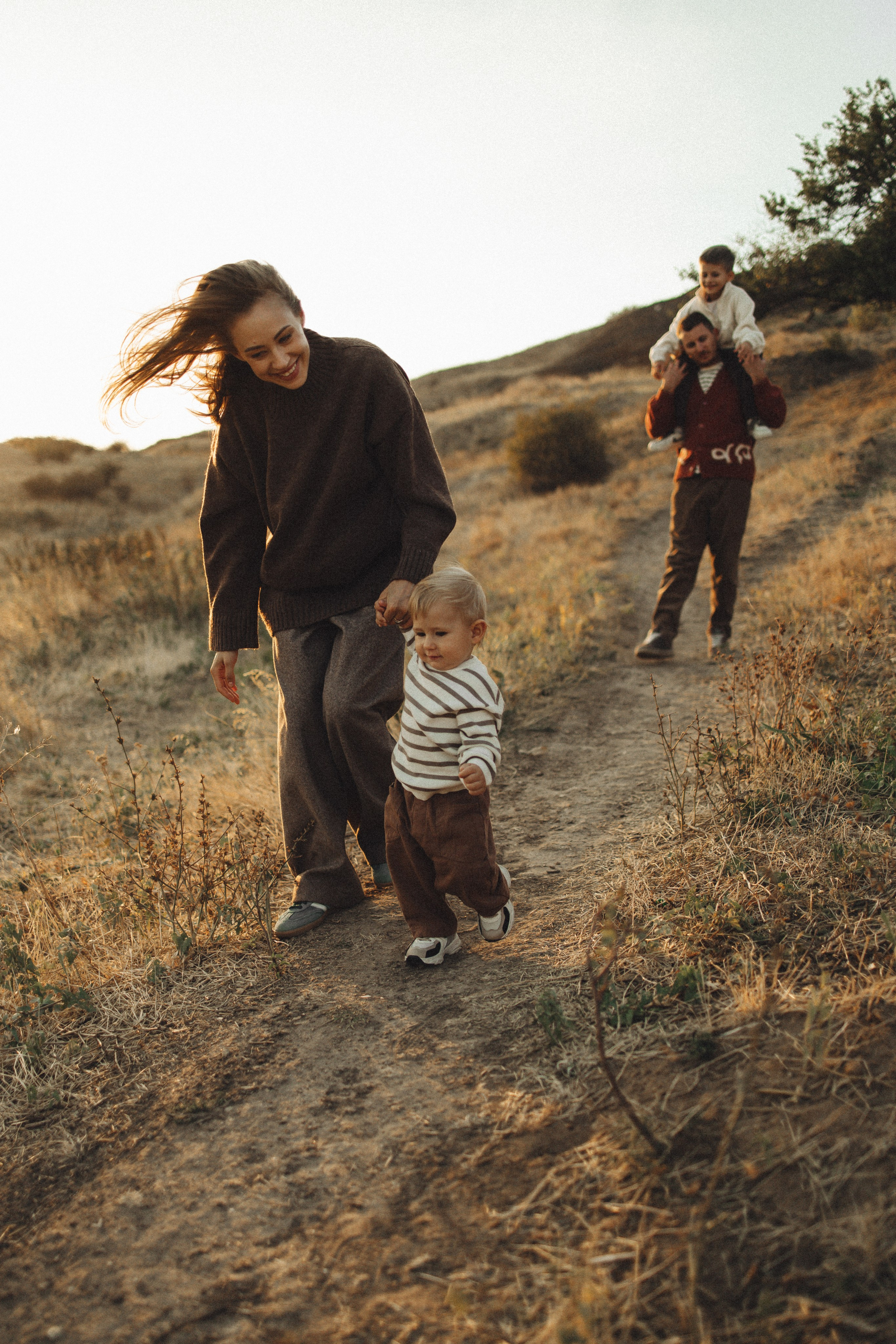 Семейная история, закат в Мержаново. Семейный и детский фотограф, таганрог, ростов-на-дону