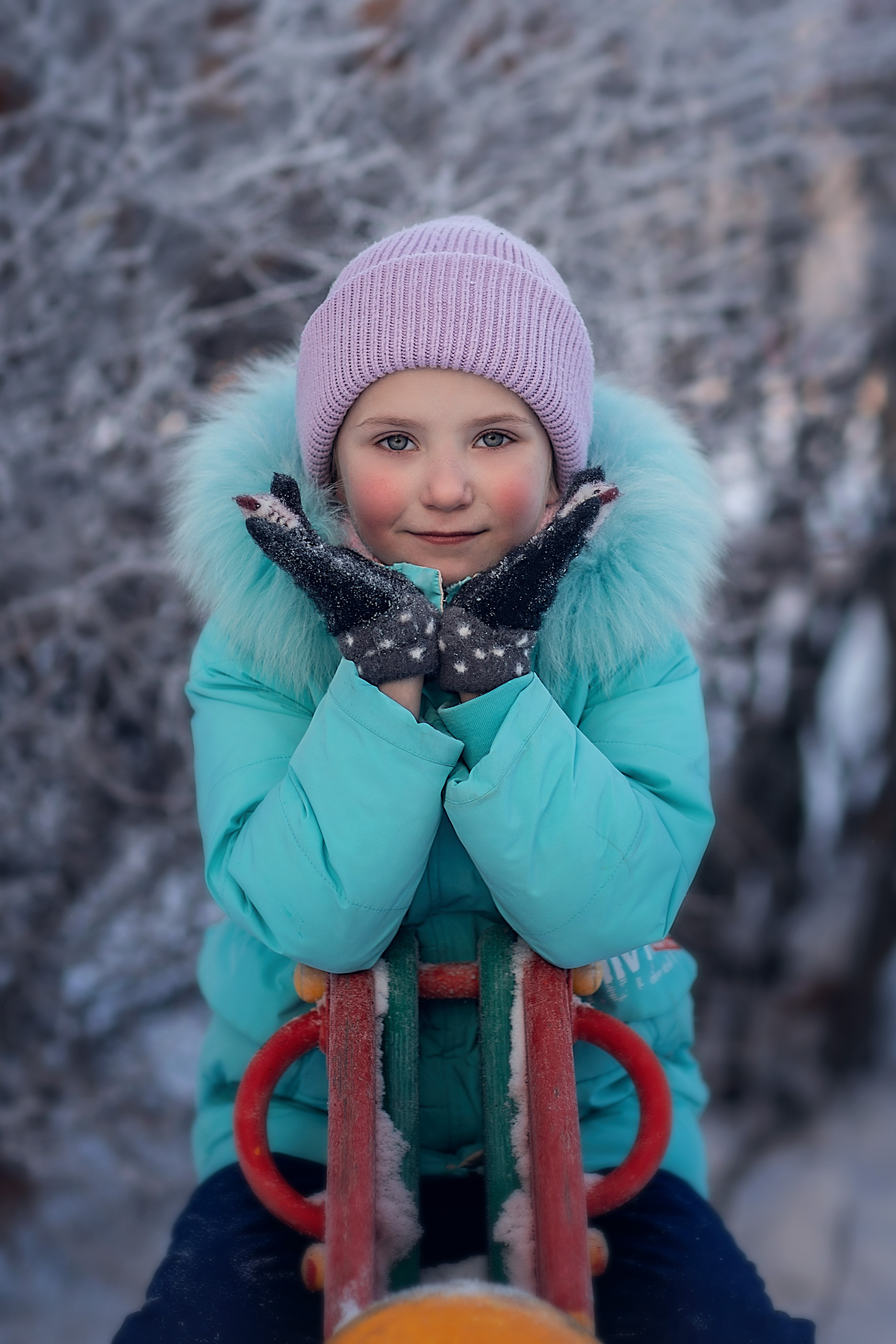 День в саду_ЗИМА_2023 год. Семейный фотограф в Санкт-Петербурге