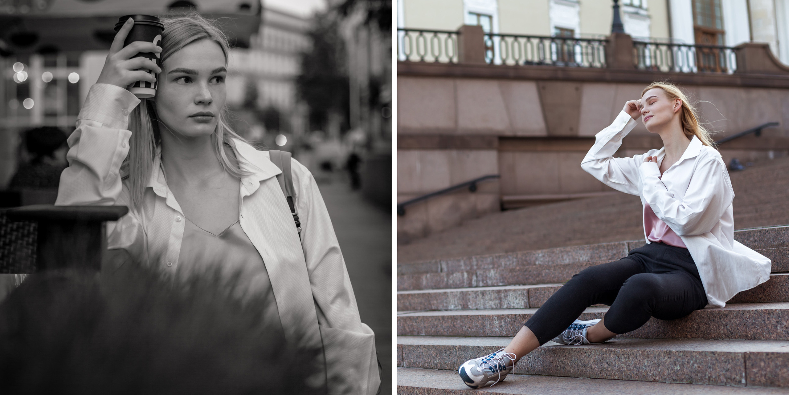 Фотосессия девушки в городе, фотопрогулка по Москве, Уличная фотосесси. Свадебный фотограф Дмитрий Гладков