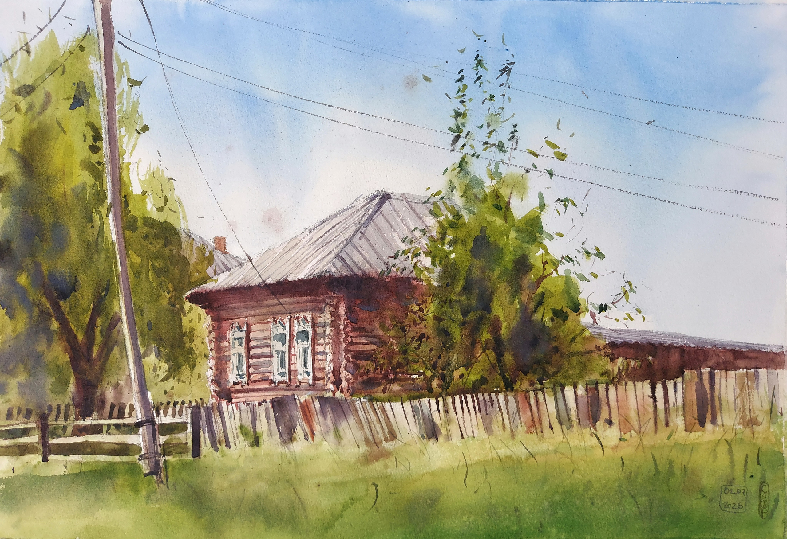 Suburbs. Alexander Manaenkov | Watercolor Artist from Siberia