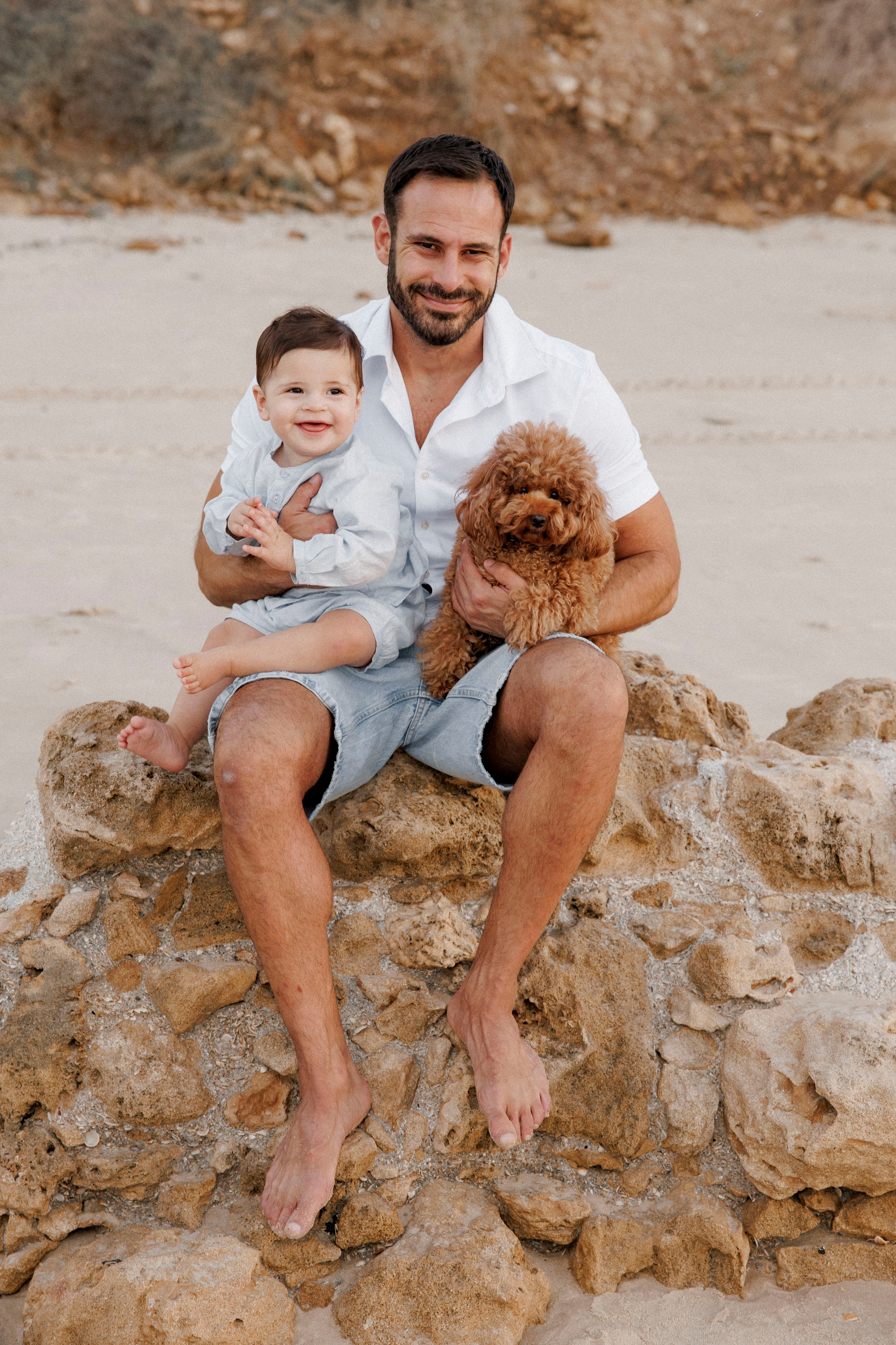 First year family photos near the sea. Главная