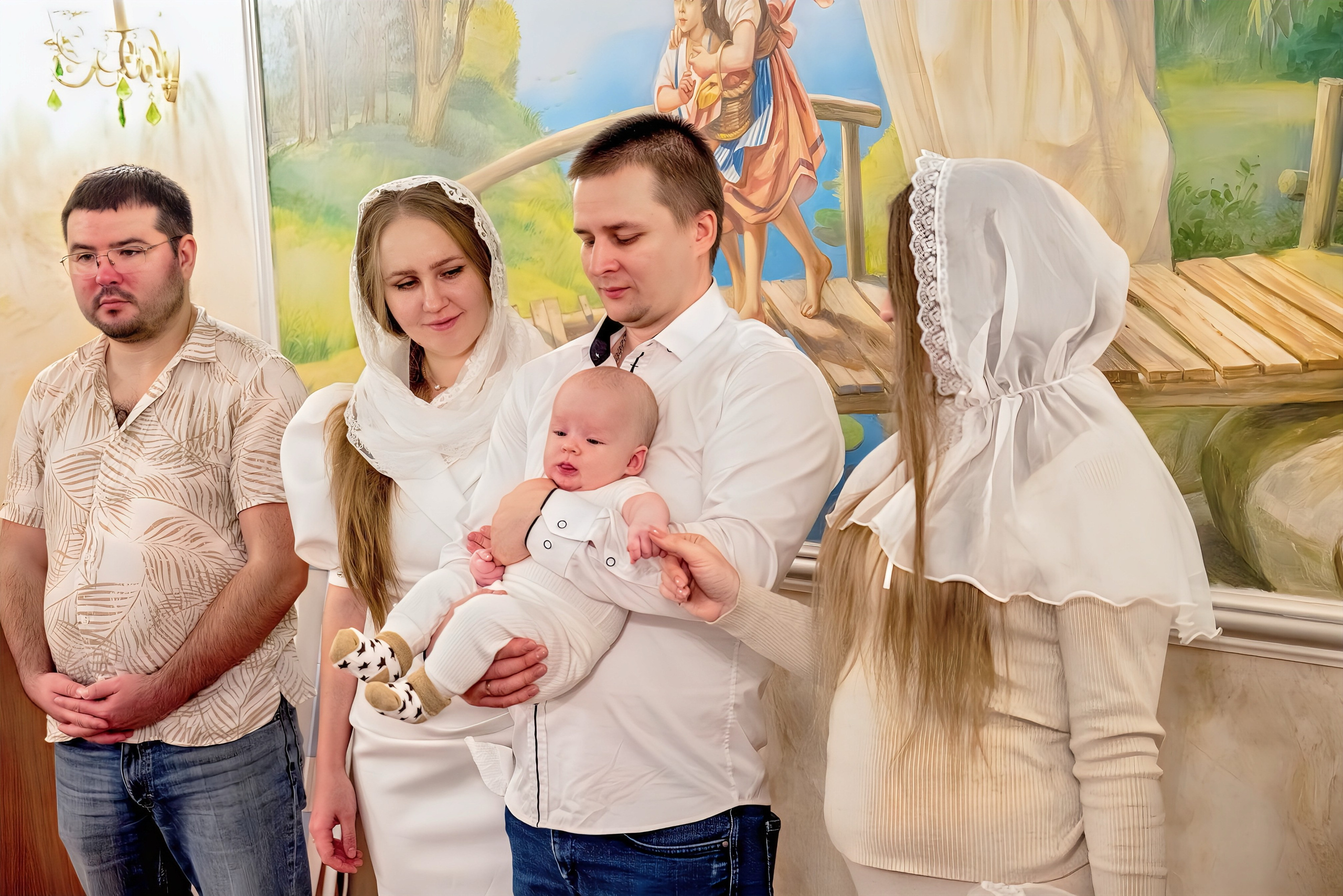 Крещение в церкви Петра и Февронии Муромских. Семейный и детский фотограф Москва